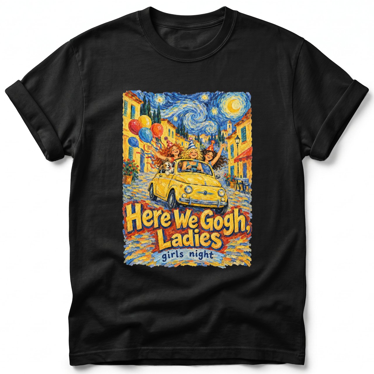 Here We Gogh, Ladies ~ Comfort Colors Premium Tee