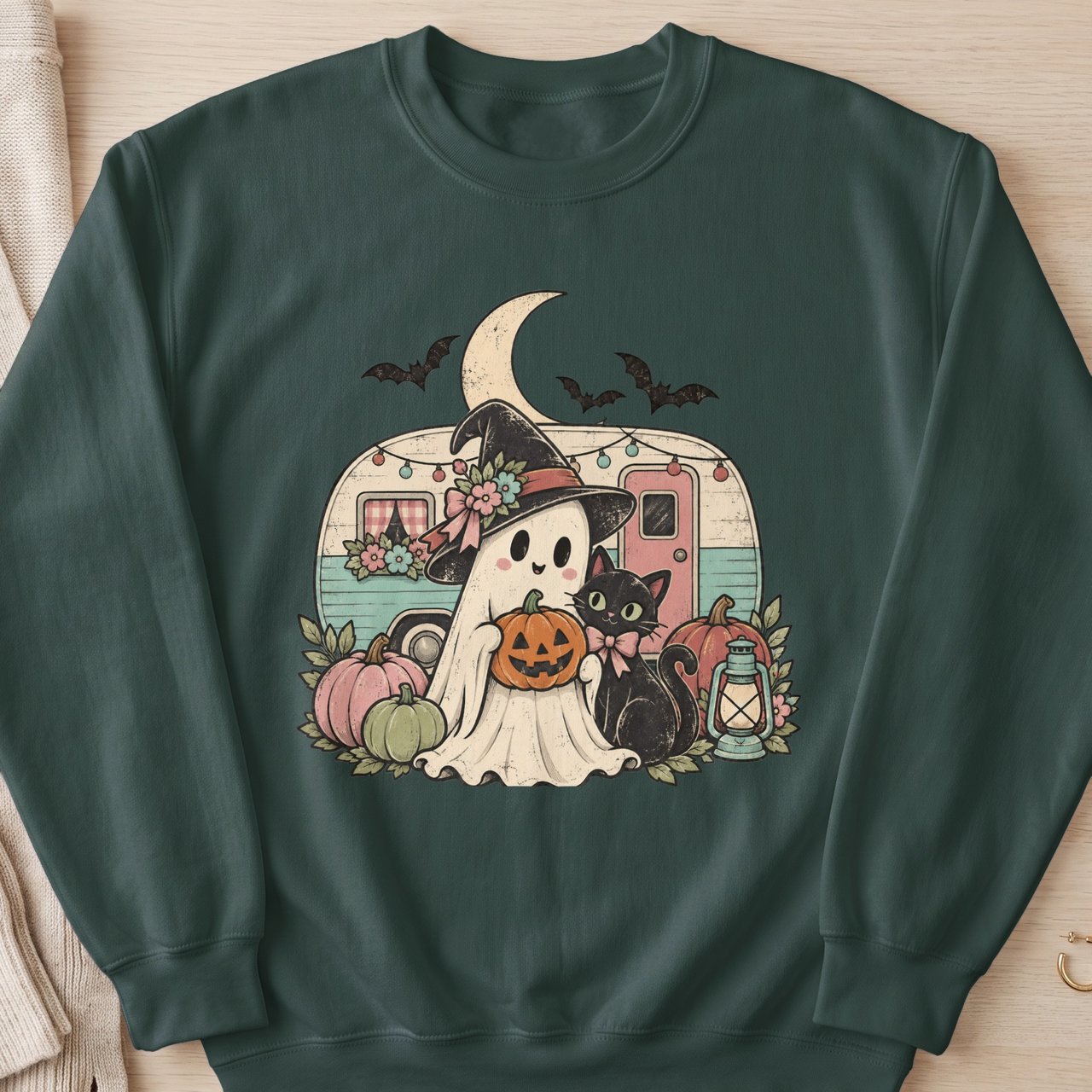 Spooky Camper Ghost Sweatshirt