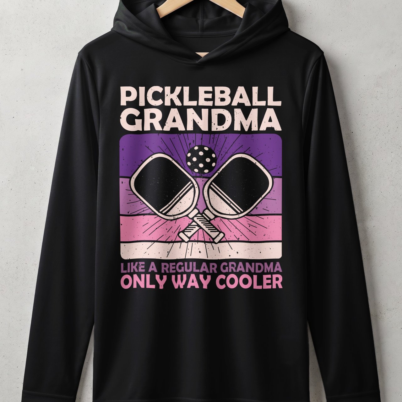 Pickleball Sport-Tek Performance Hood, Pickleball Grandma Like A Regular Grandma Only Way Cooler, Lightweight Hoodie