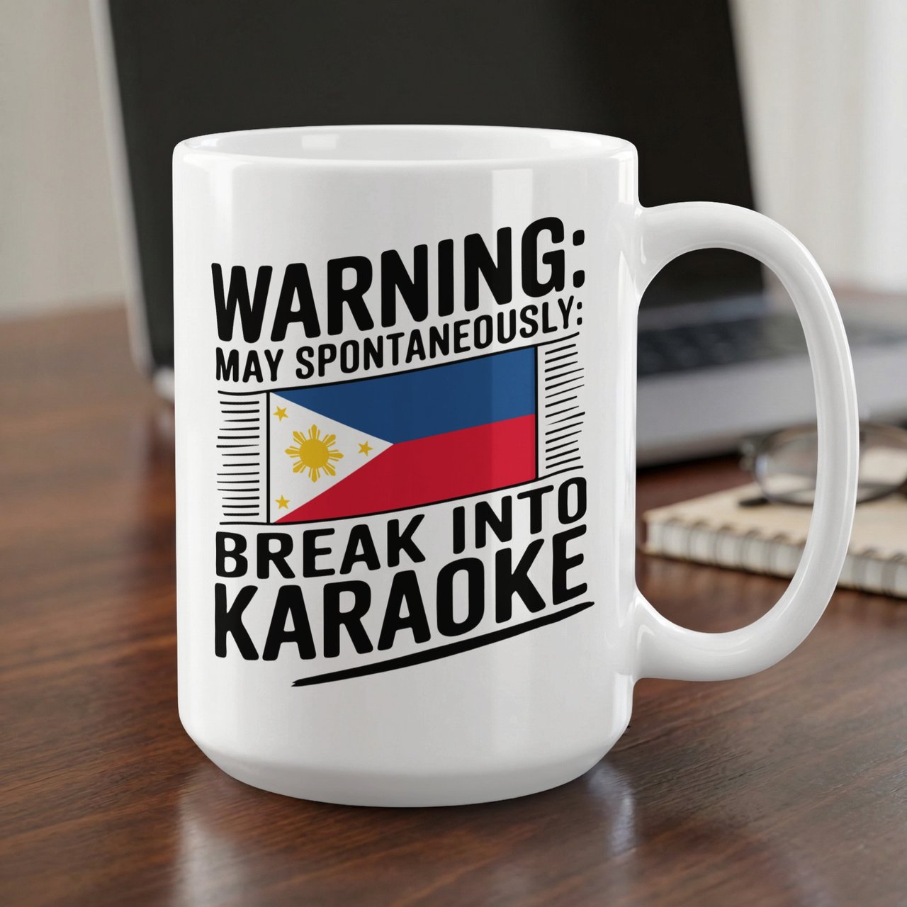 Karaoke Lover Gift Mug – May Spontaneously Break Into Karaoke