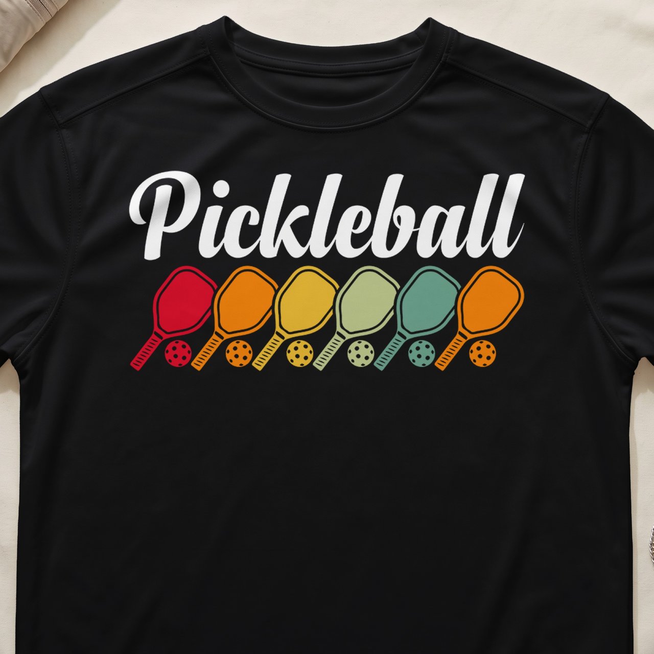 Pickleball Sport-Tek Performance Tee, Pickleball, Court Apparel Retro Paddle Graphic Athletic Shirt