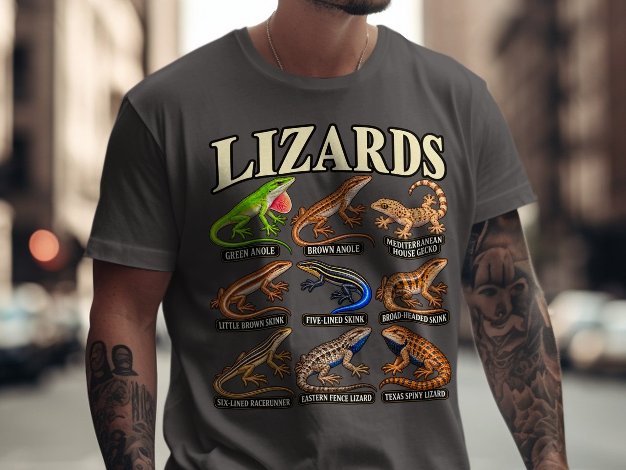 Lizards Identification Guide Tee