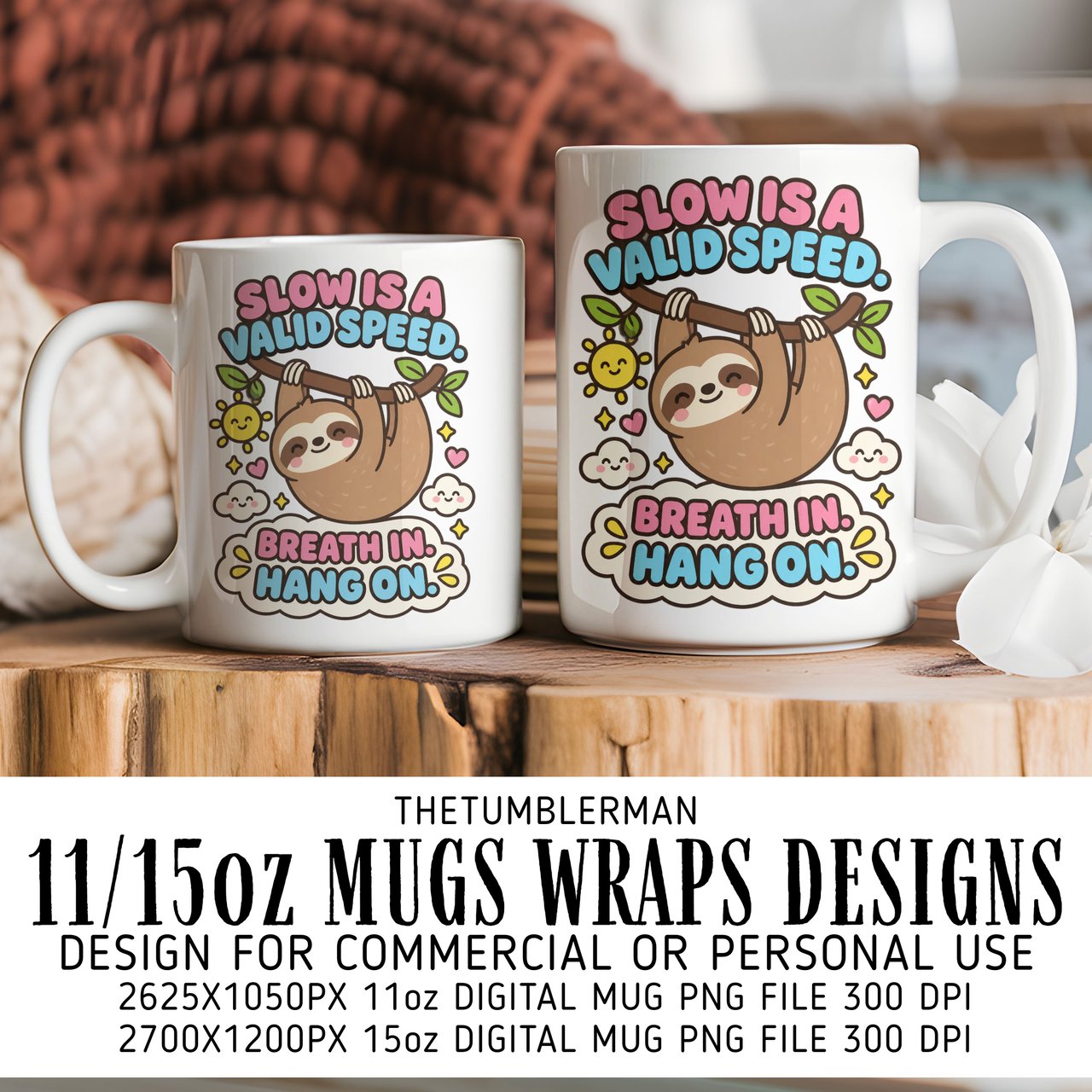 Slow Is A Valid Speed Mug Wrap
