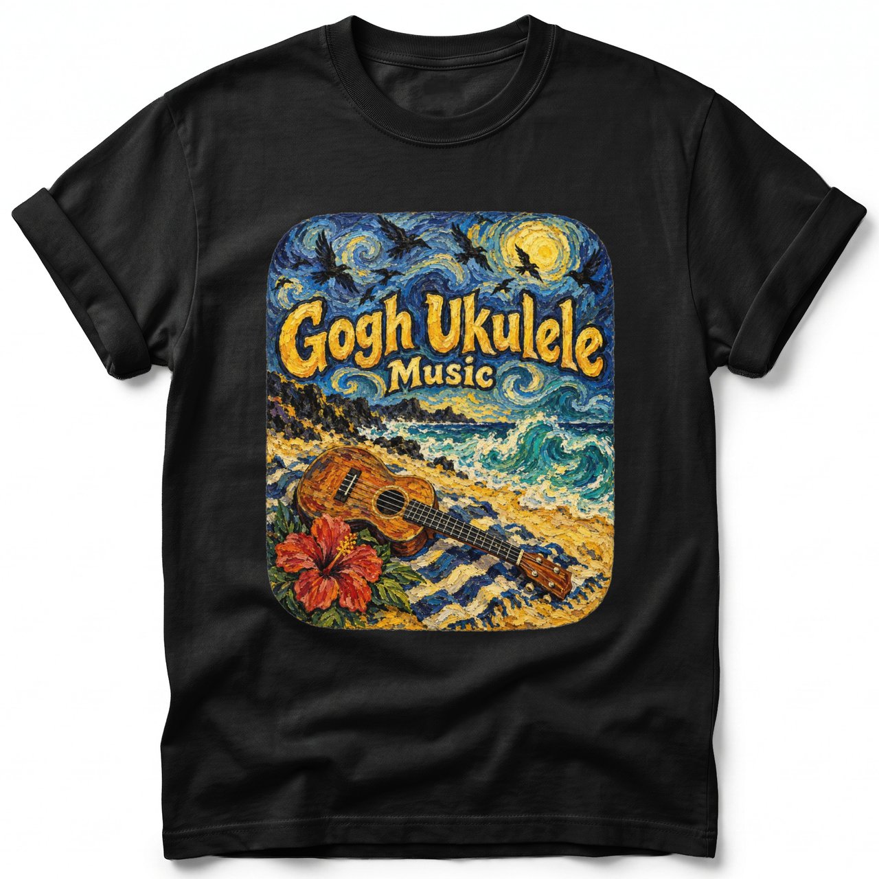Gogh Ukulele ~ Comfort Colors Premium Tee