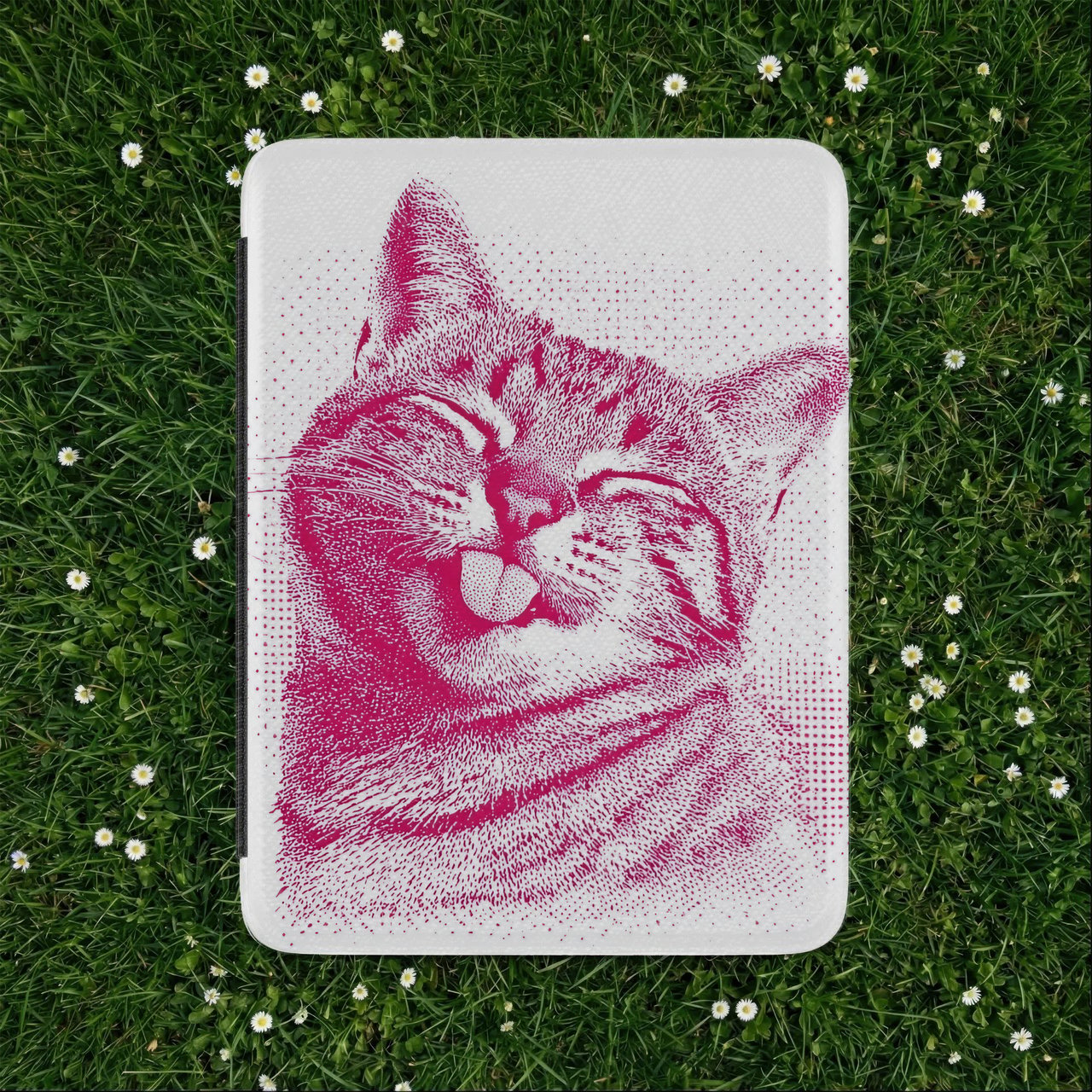 Happy Blep Cat Kindle Case