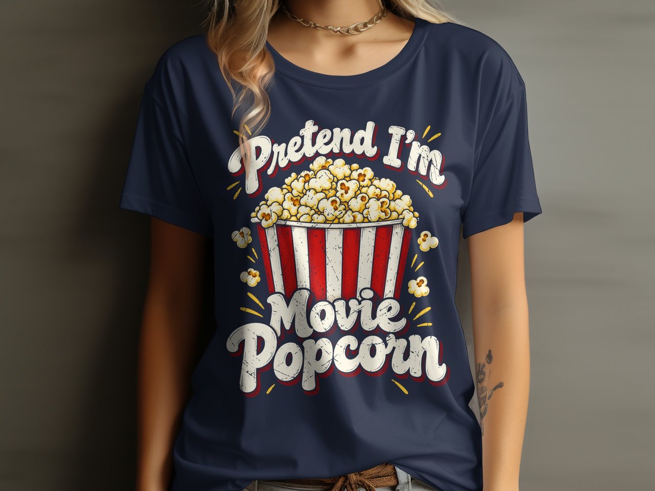 Pretend I'm Movie Popcorn Tee or Sweatshirt