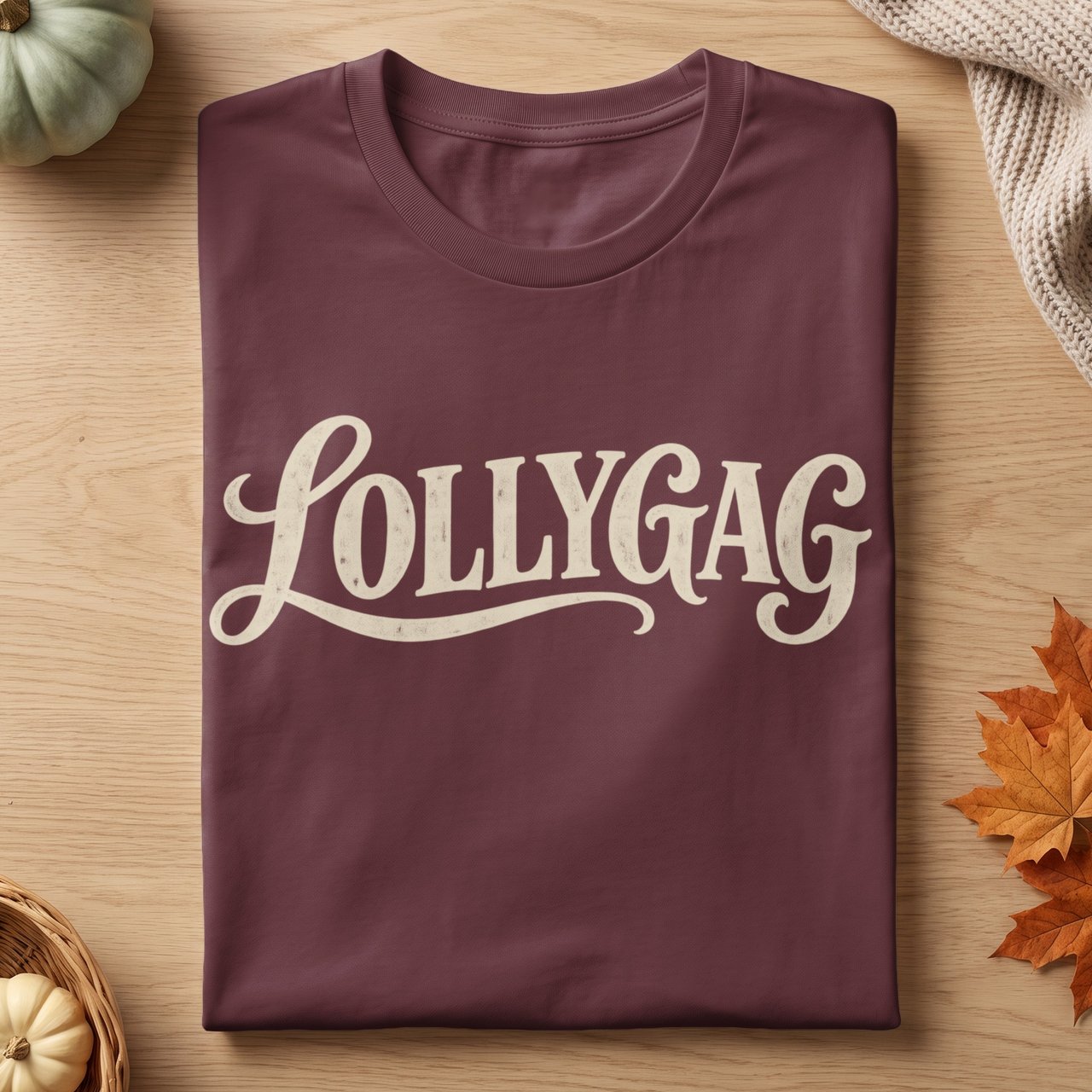 Lollygag Retro Script Tee