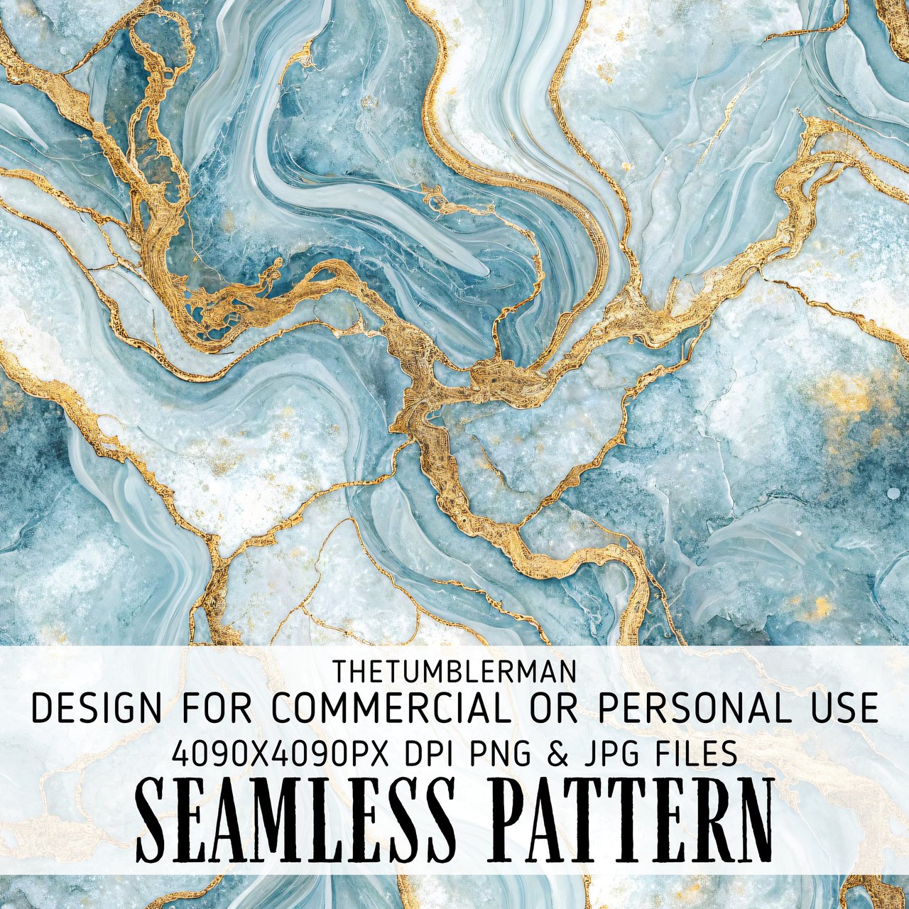 Blue Gold Marble Tumbler Digital, Watercolor Floral Background, Printable Tumbler Png, Digital Scrapbooking Paper, Junk Journal Pages