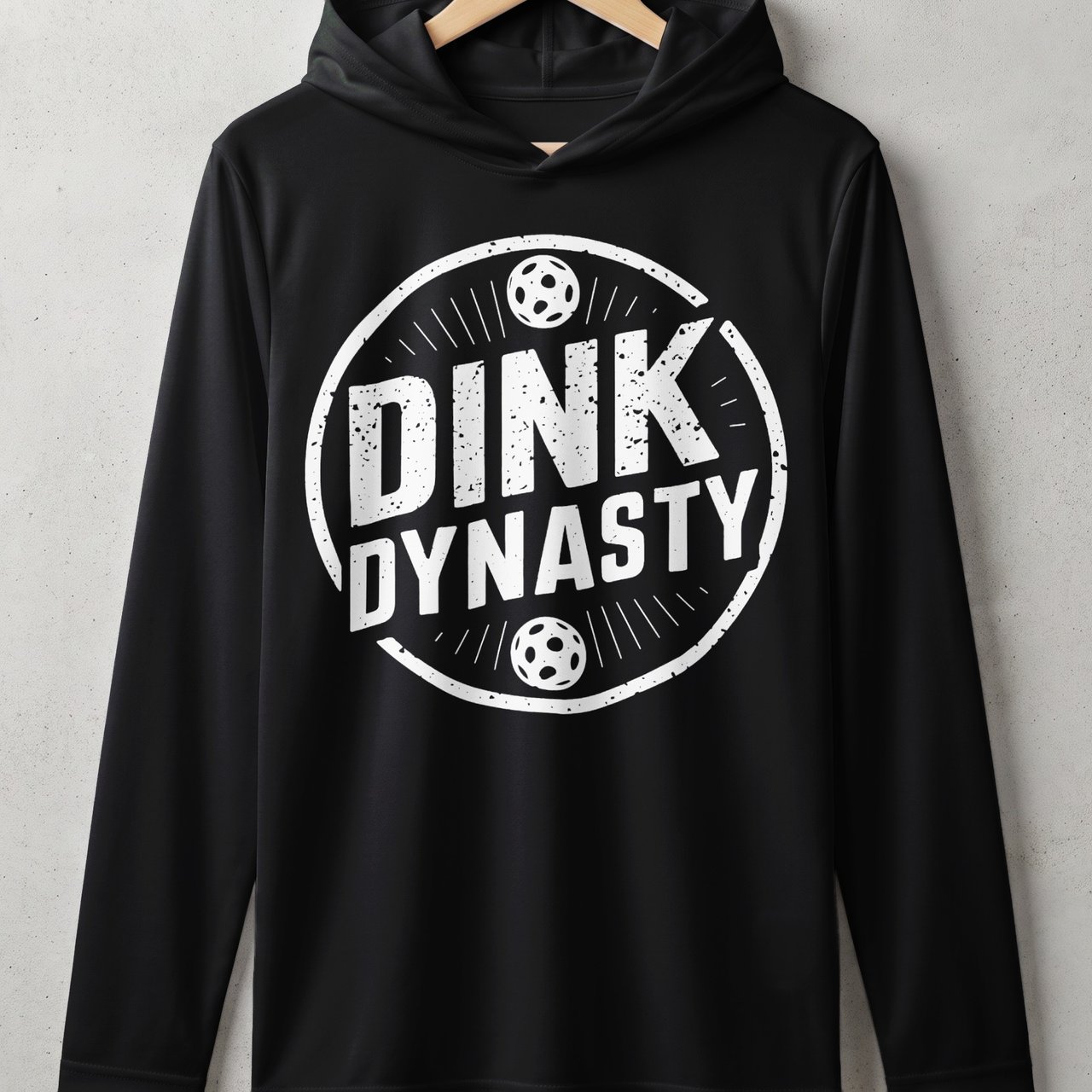 Pickleball Sport-Tek Performance Hood, Dink Dynasty, Lightweight Hoodie