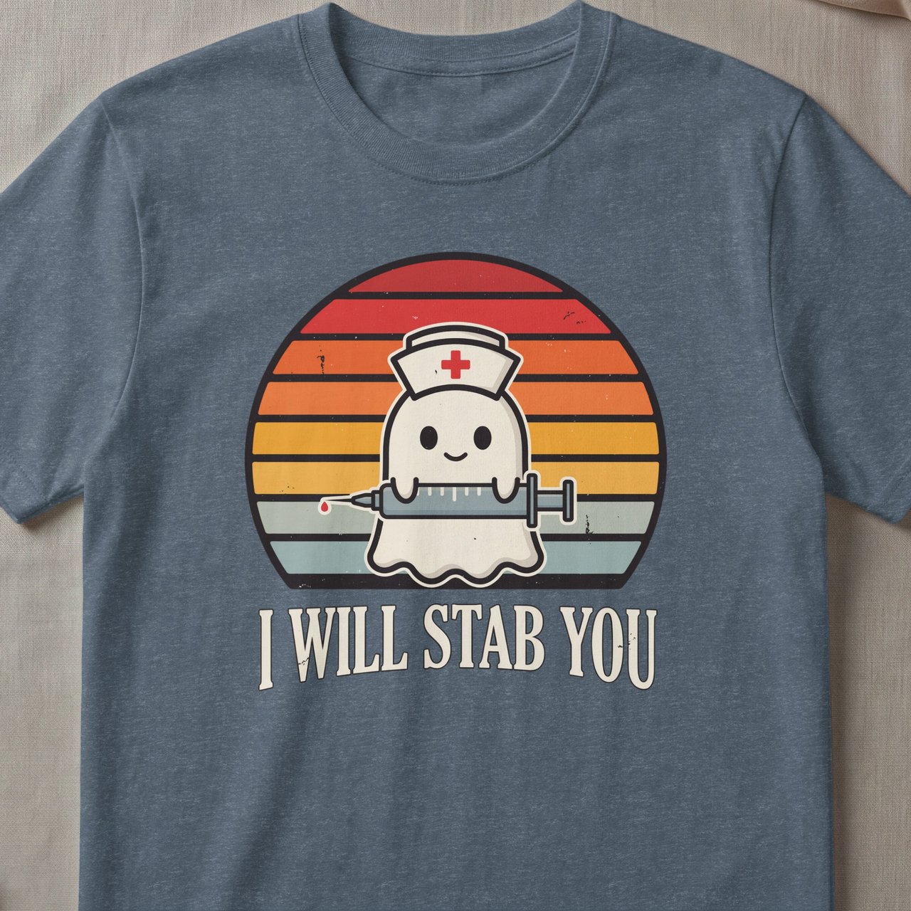I Will Stab You Nurse Ghost Tee