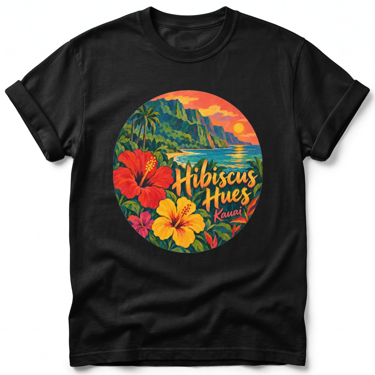 Hibiscus Hues ~ Comfort Colors Premium Tee