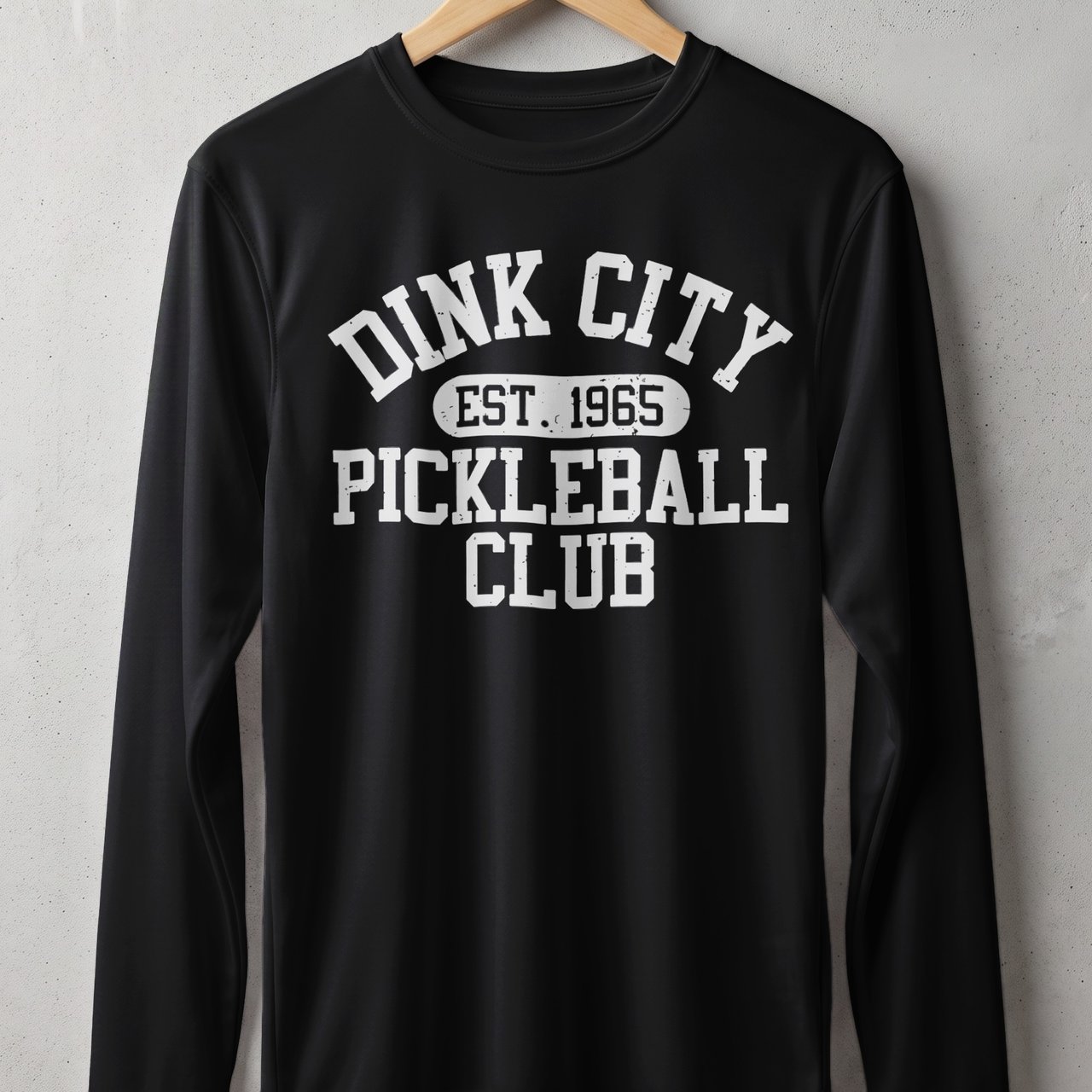 Pickleball Sport-Tek Long Sleeve Tee, Dink City Est. 1965 Pickleball Club, Sun Shield Shirt