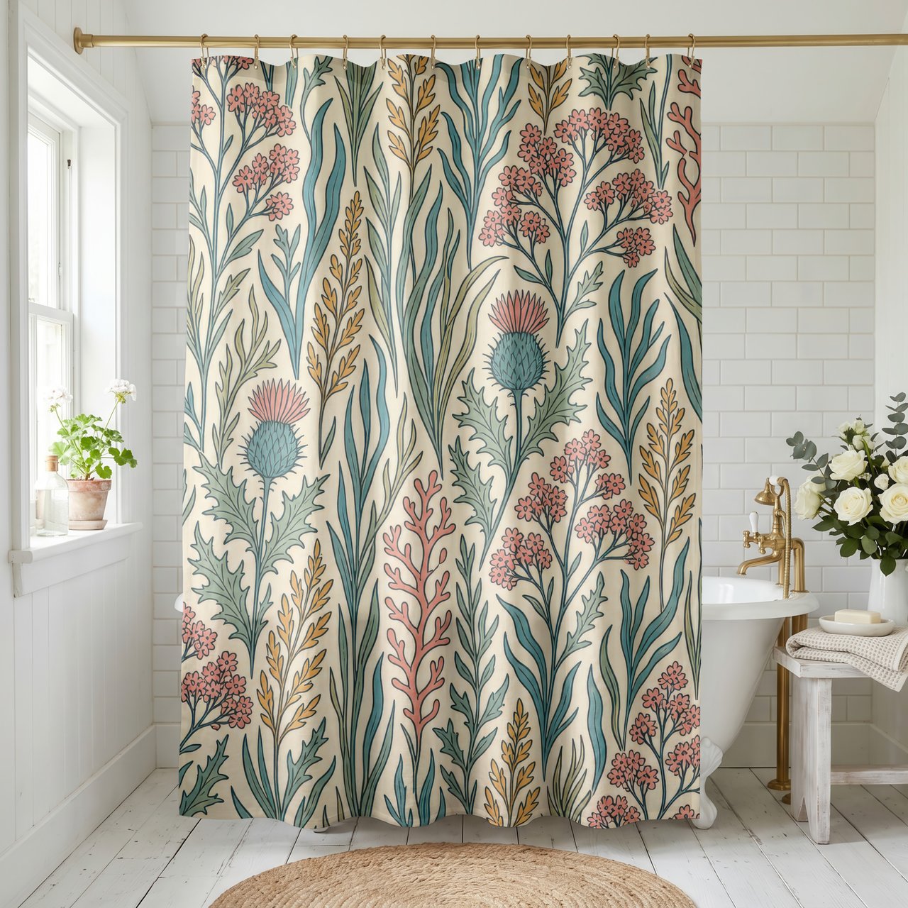 Thistle & Flora Botanical Shower Curtain