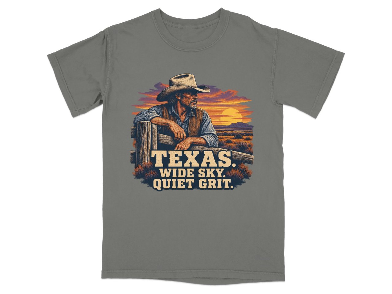 Texas Wide Sky Quiet Grit Tee