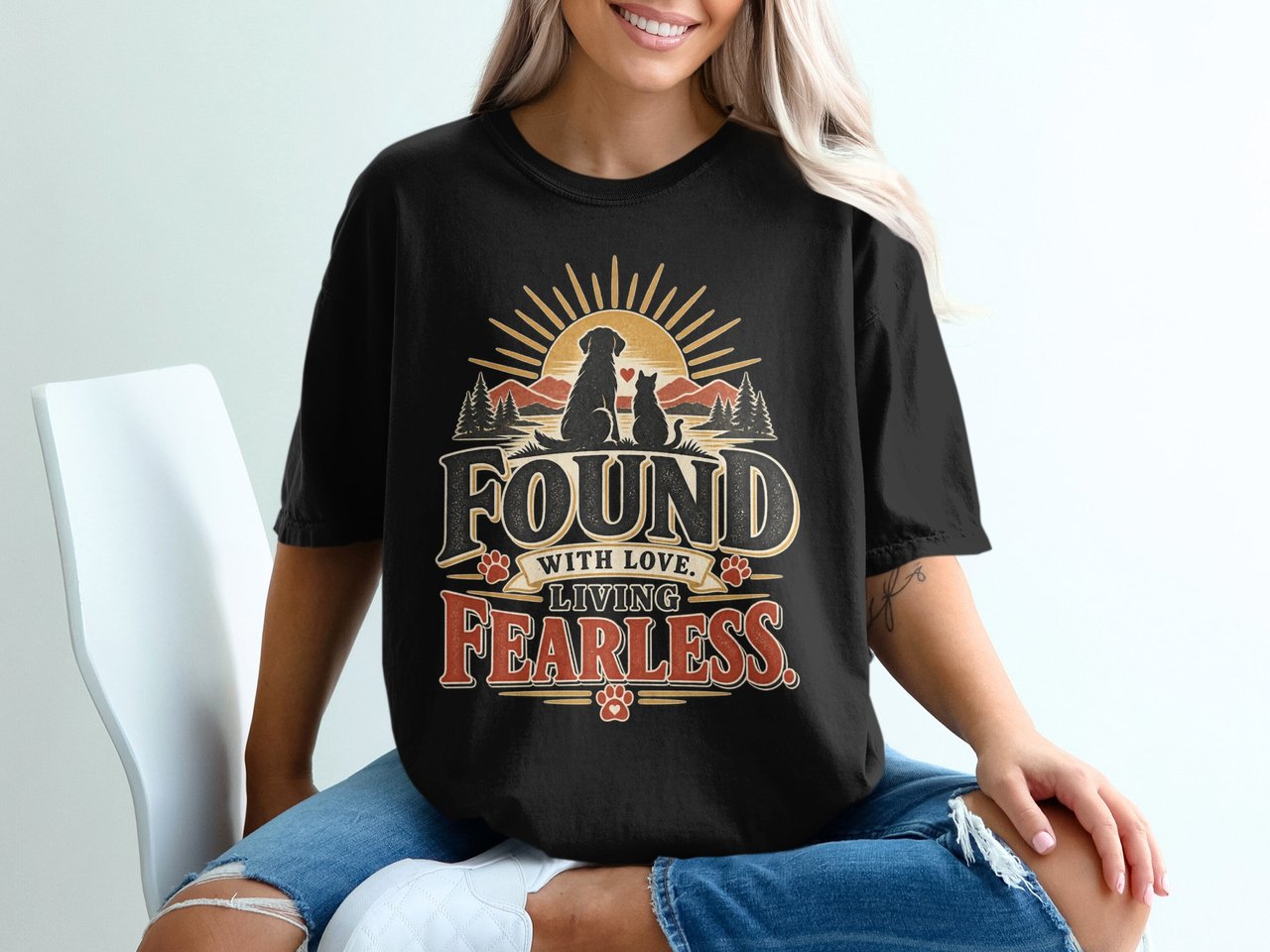 Found With Love Living Fearless Tee