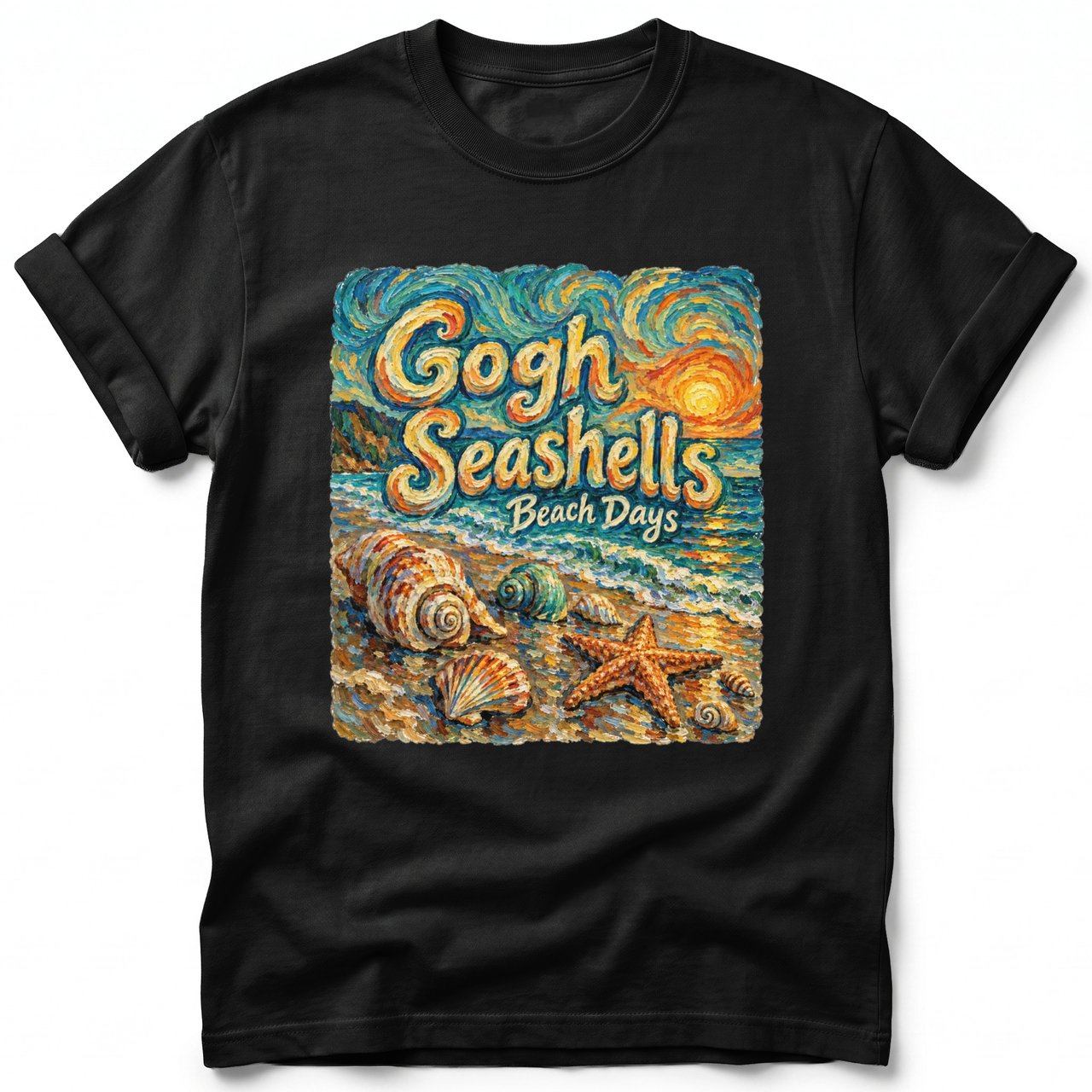 Gogh Seashells ~ Comfort Colors Premium Tee