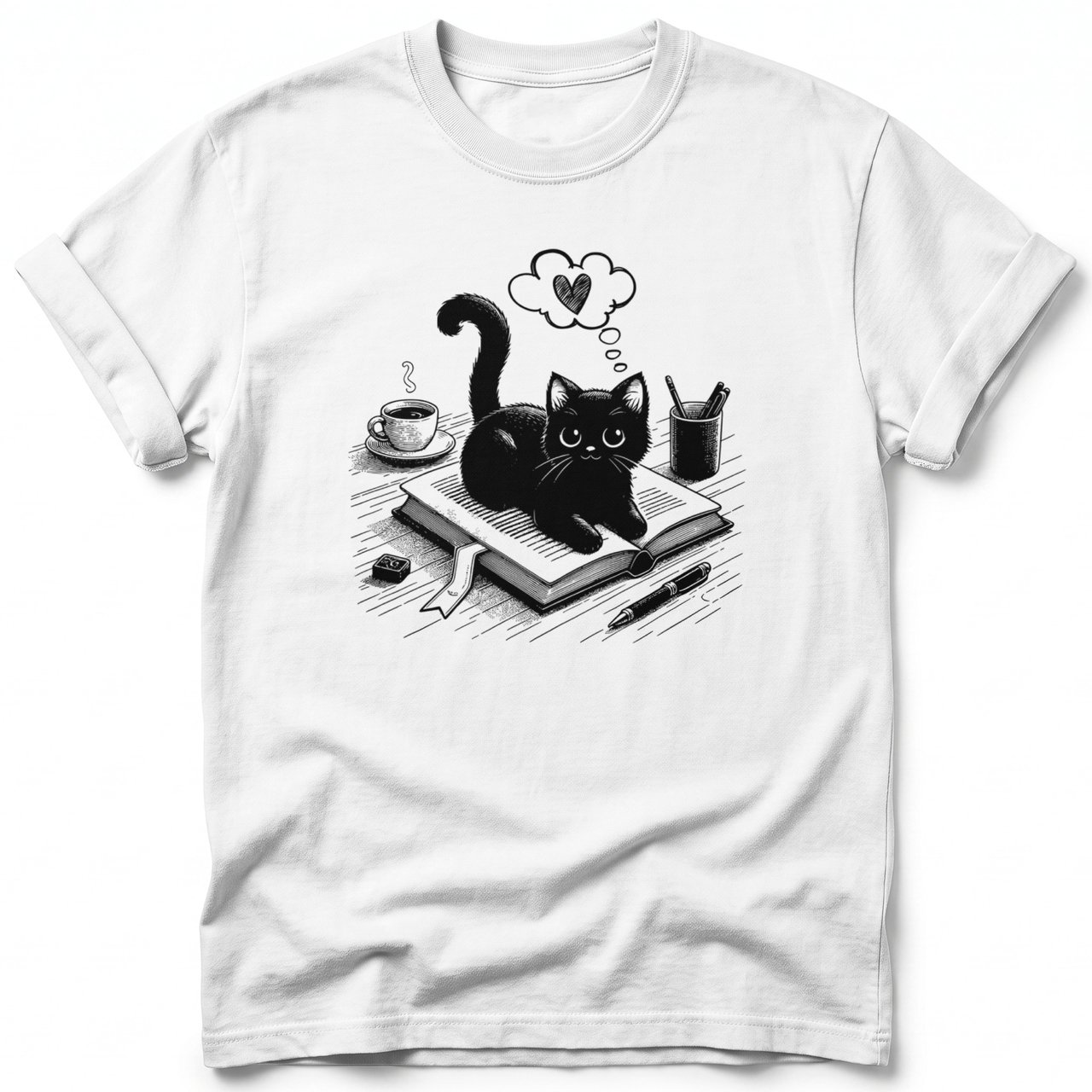 Bookish Black Cat Tee