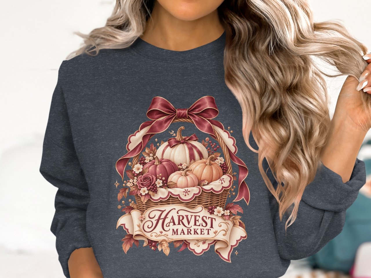 Harvest Market Pumpkin Basket Tee or Sweatshirt