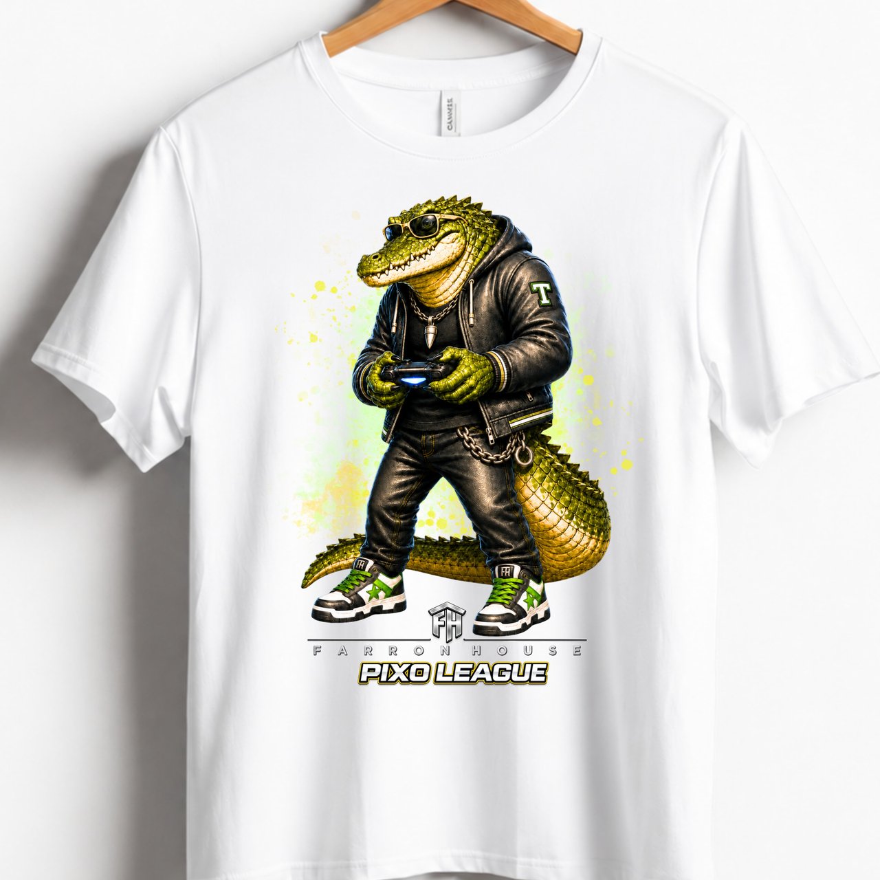 Crocodile Gamer Shirt for Toddler, Funny Virtual Reality Gaming Tee, Kids Birthday Gift, Pixo League by Farron House