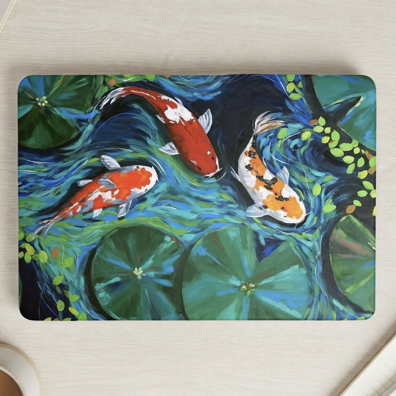 Koi Fish Pond MacBook Case