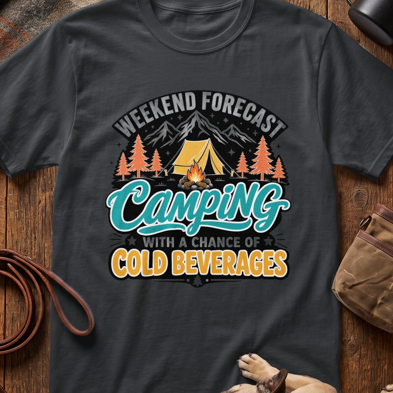 Weekend Forecast Camping Tee
