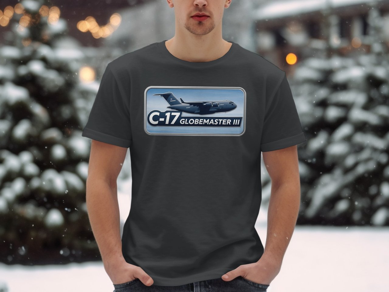 C-17 Globemaster III T-Shirt, Military Aircraft Tee, Air Force Veteran Gift, Aviation Lover Shirt, Patriotic Cargo Plane