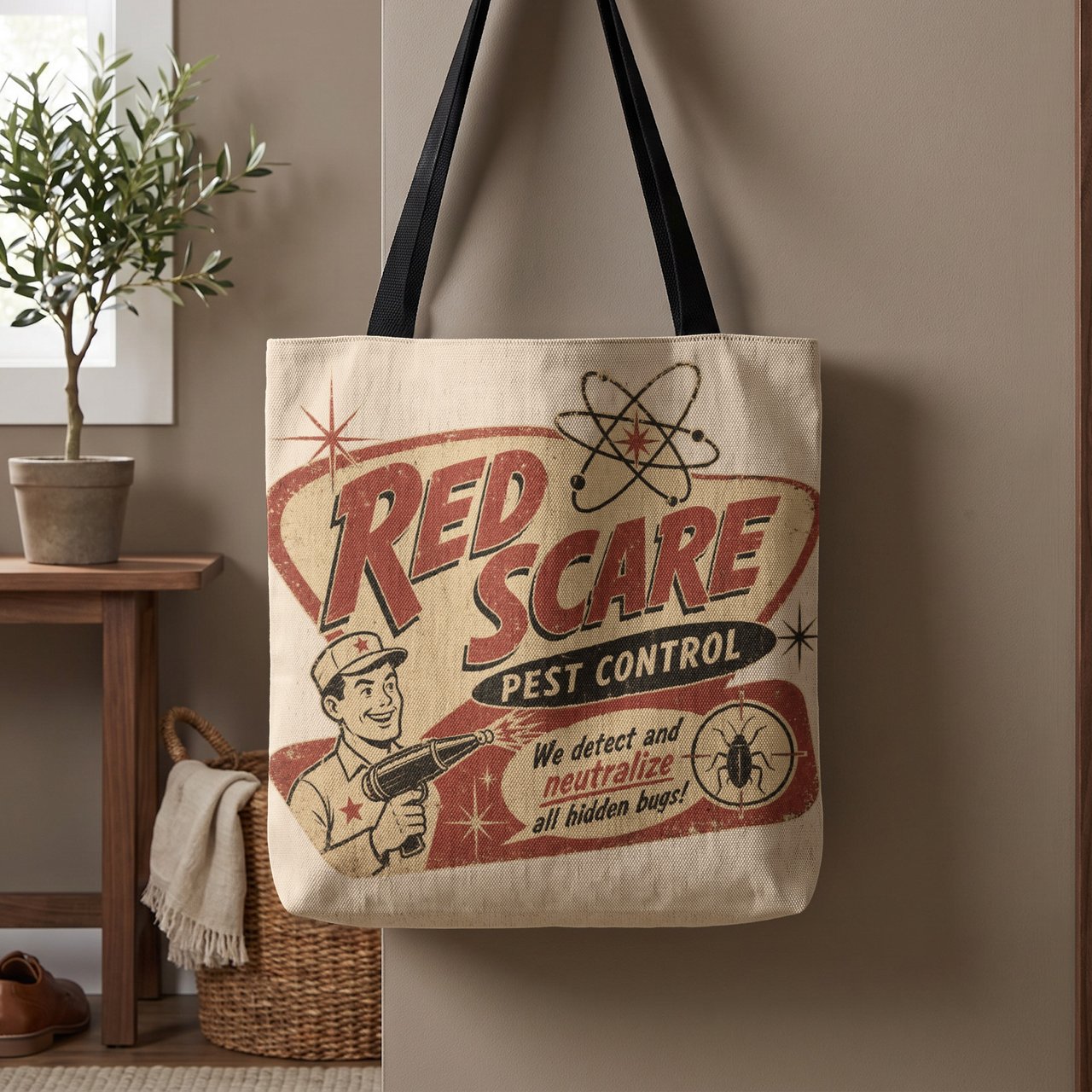 Red Scare Pest Control Tote Bag