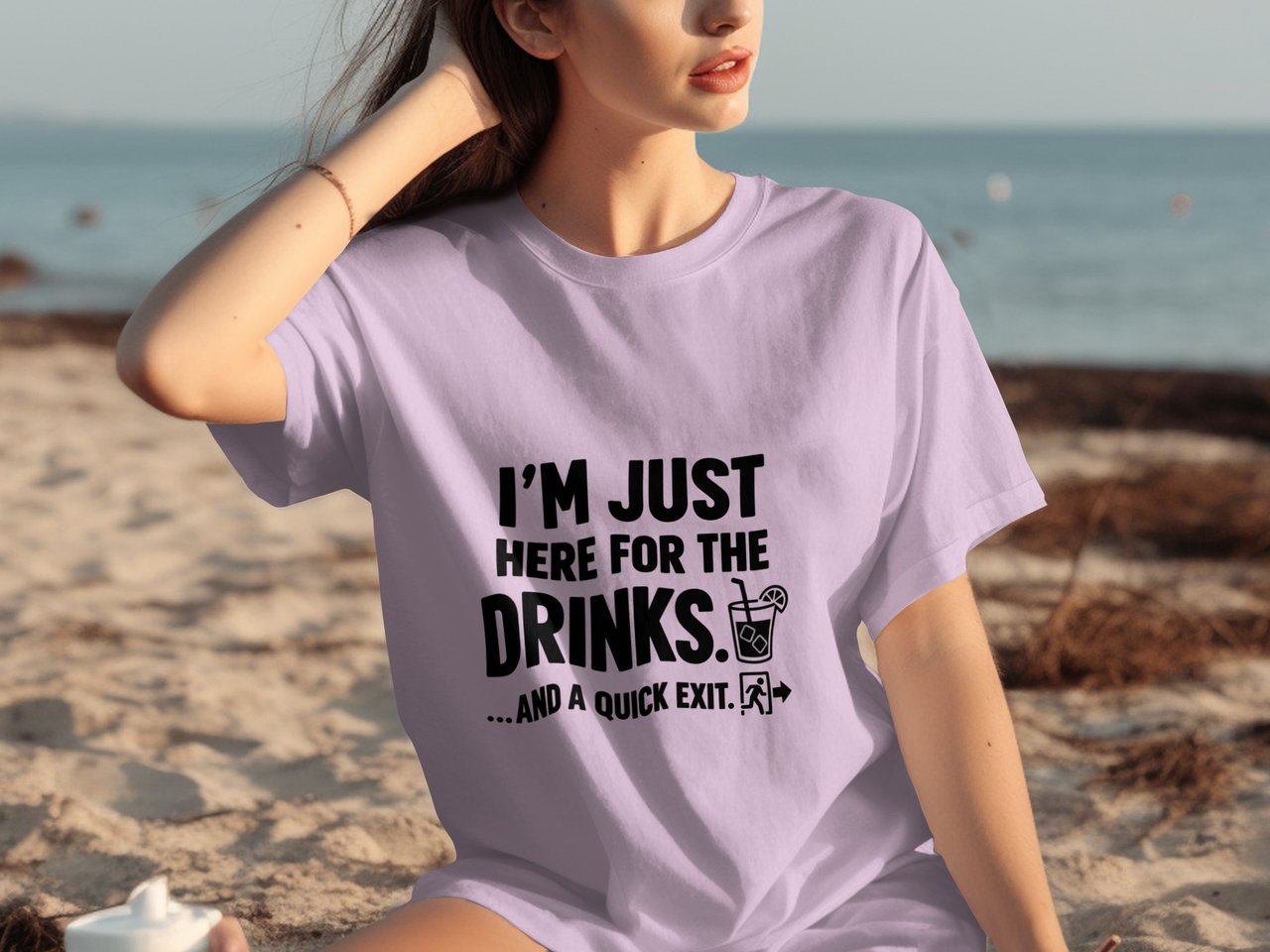 Here For The Drinks Quick Exit Tee