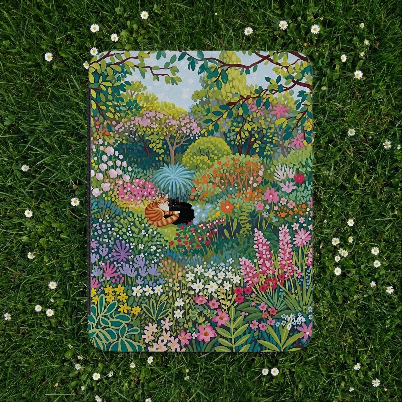 Cozy Garden Cats Kindle Case