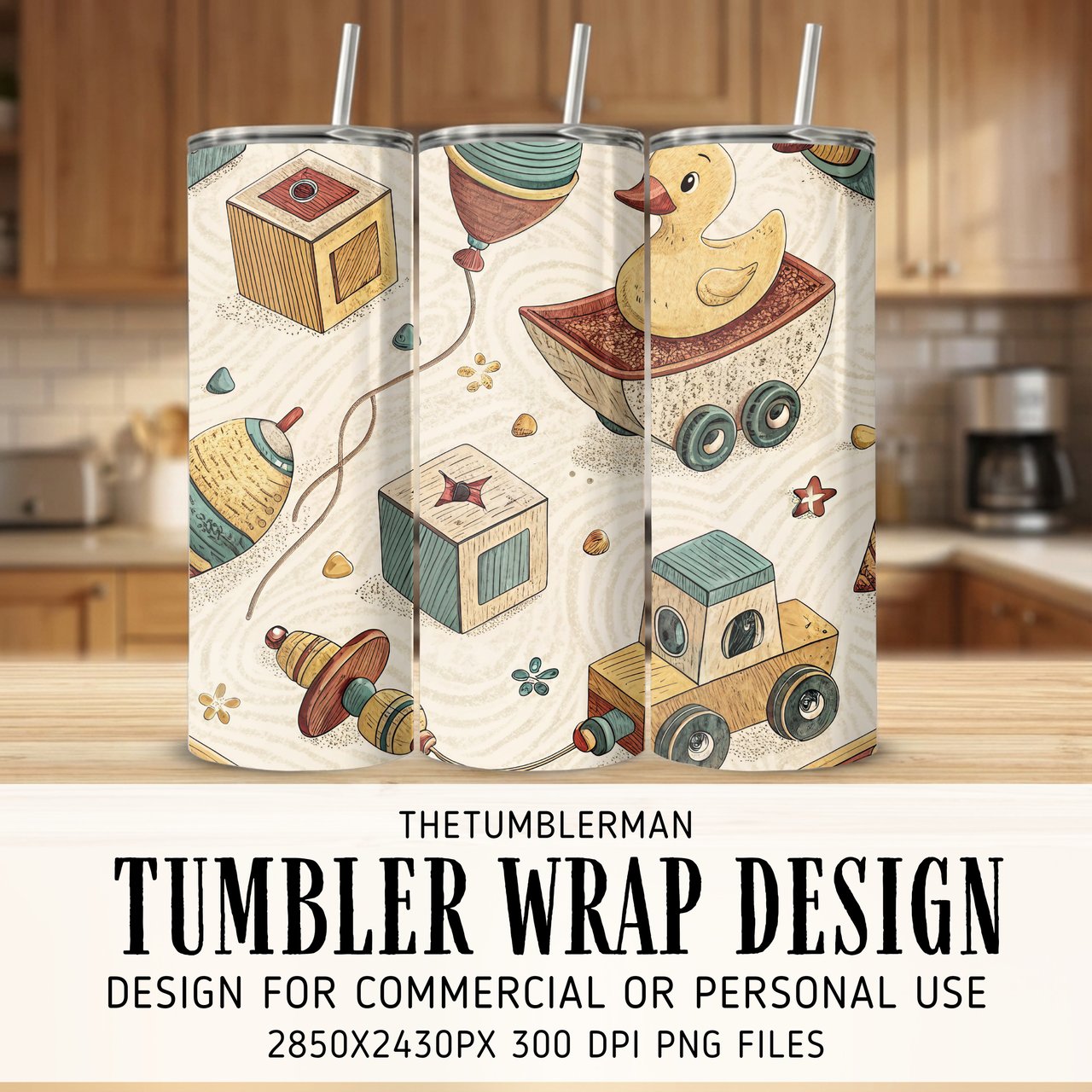 Vintage Toys Charm Digital Pattern Size Bundle Png