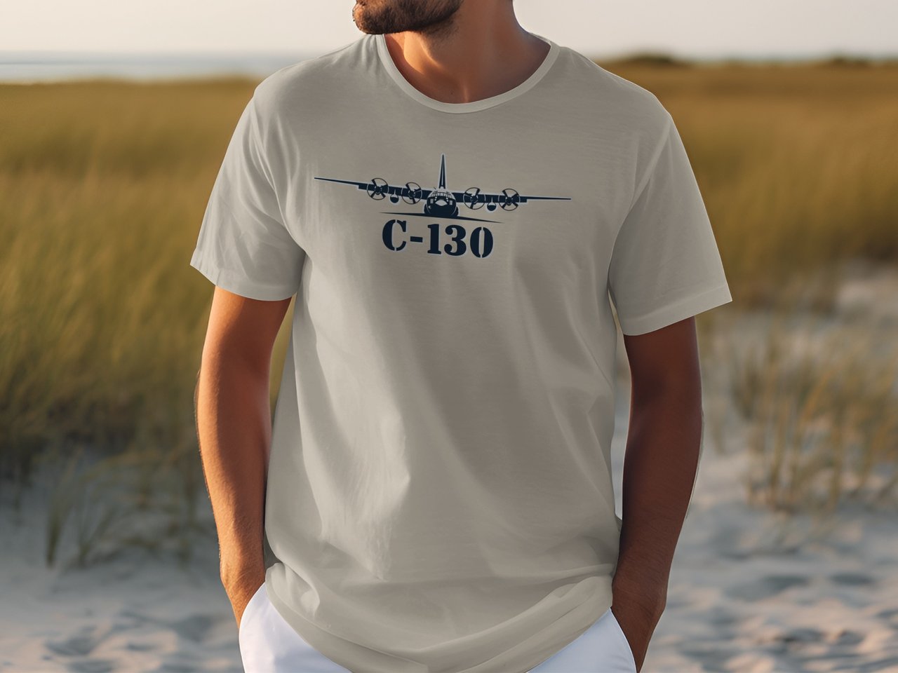 C-130 Hercules Military Airplane T-Shirt | Classic Aviation Veteran Air Force Pilot Gift Tee for Him, Military Dad Shirt