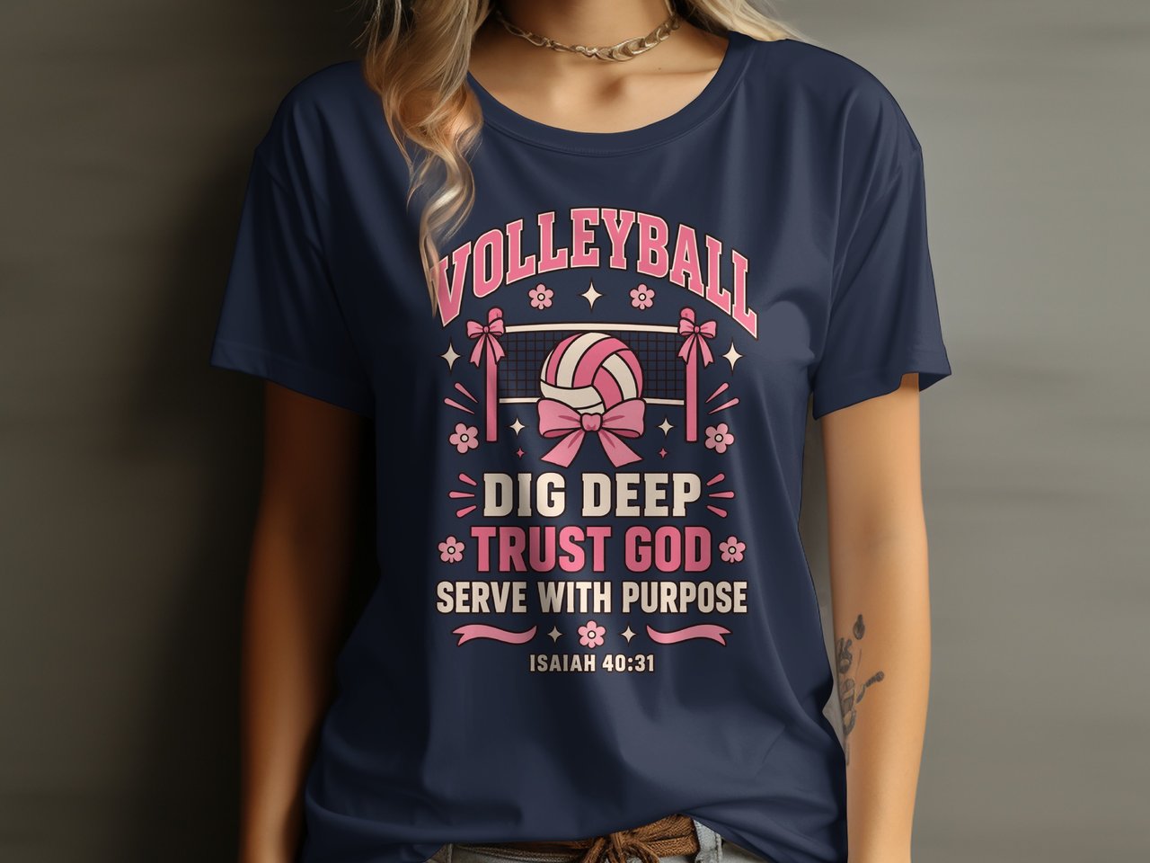 Dig Deep Trust God Volleyball Tee or Sweatshirt