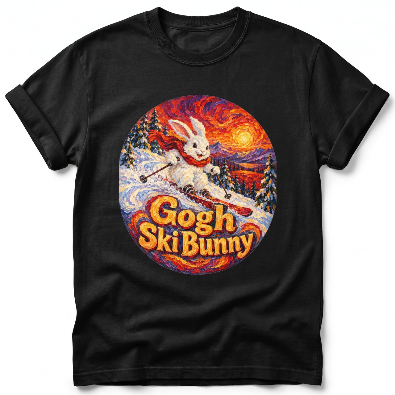 Gogh Ski Bunny ~ Comfort Colors Premium Tee