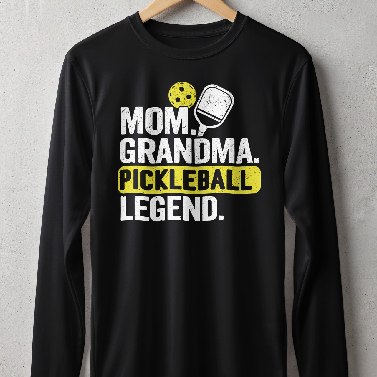 Pickleball Sport-Tek Long Sleeve Tee, Mom. Grandma. Pickleball Legend., UV Protection Sun Shield Shirt