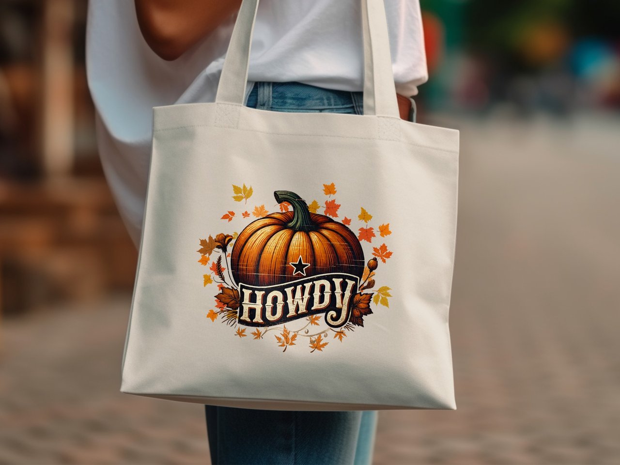 Howdy Pumpkin Tote Bag