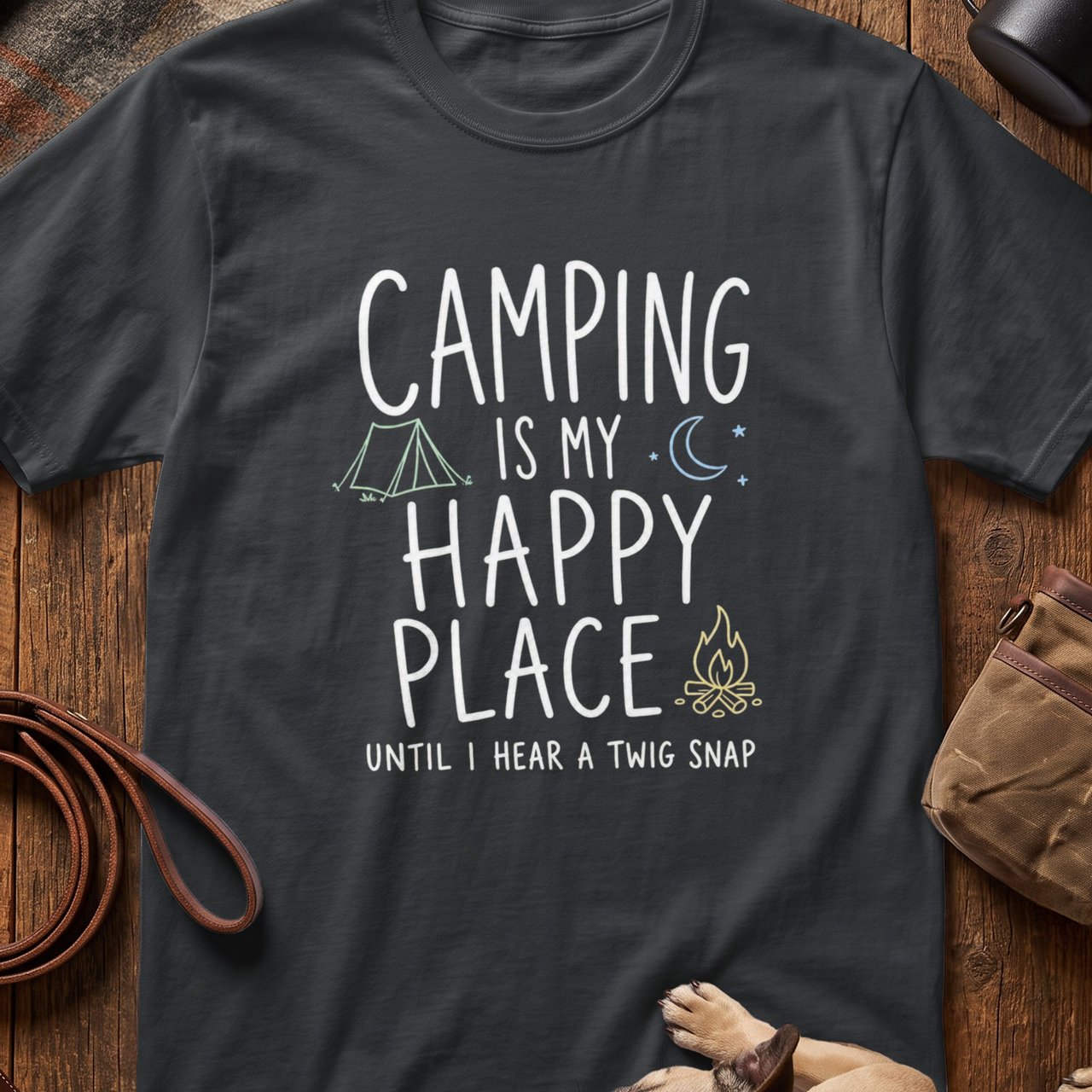 Camping Happy Place Tee