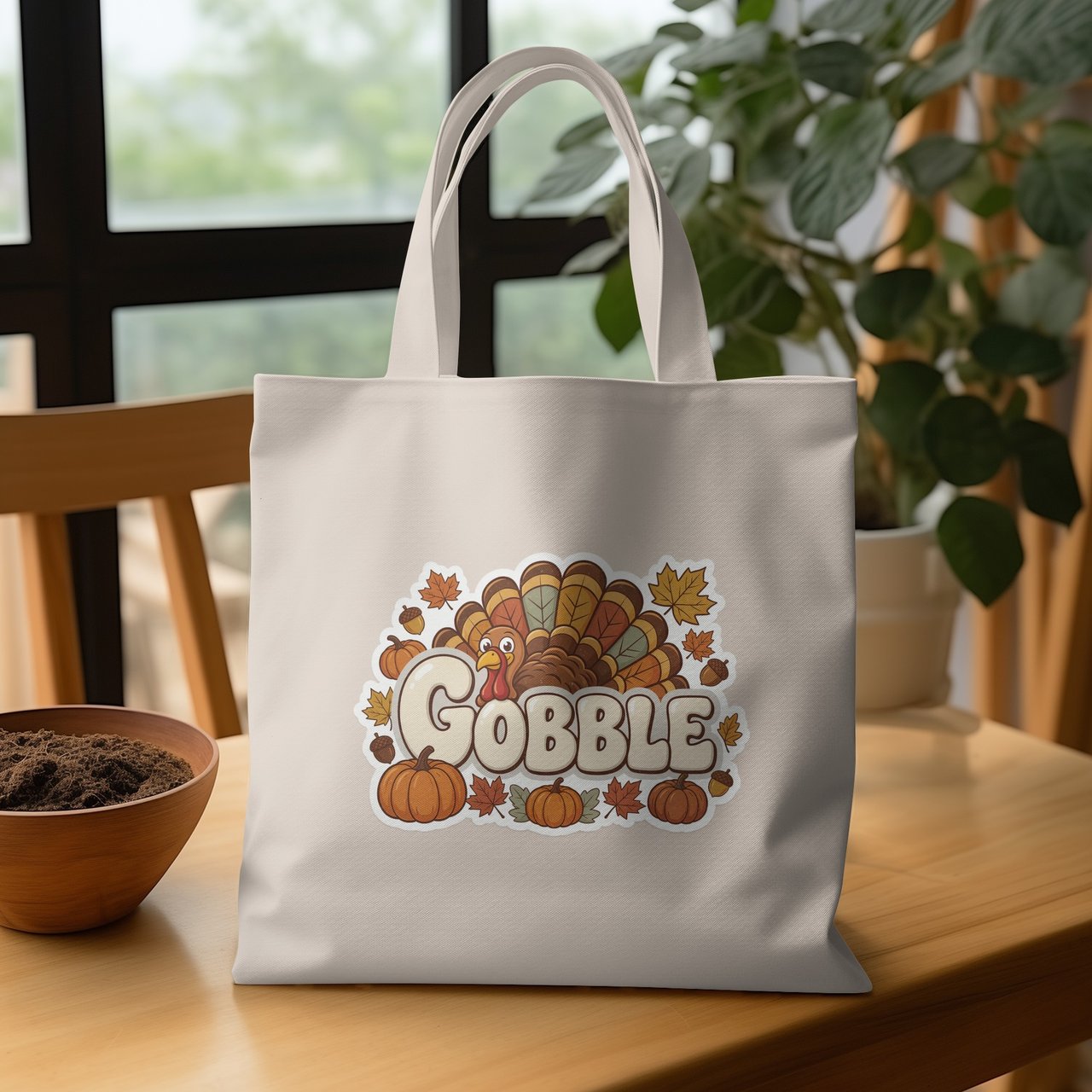 Gobble Turkey Tote Bag
