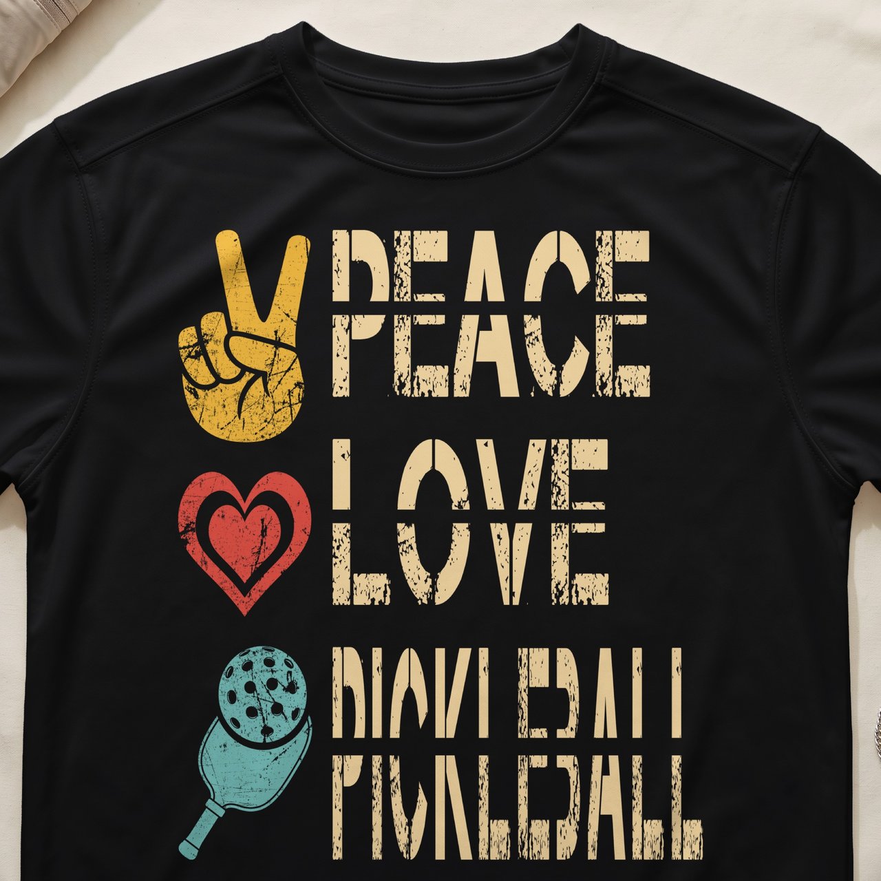 Pickleball Sport-Tek Performance Tee, Peace Love Pickleball, Court Apparel