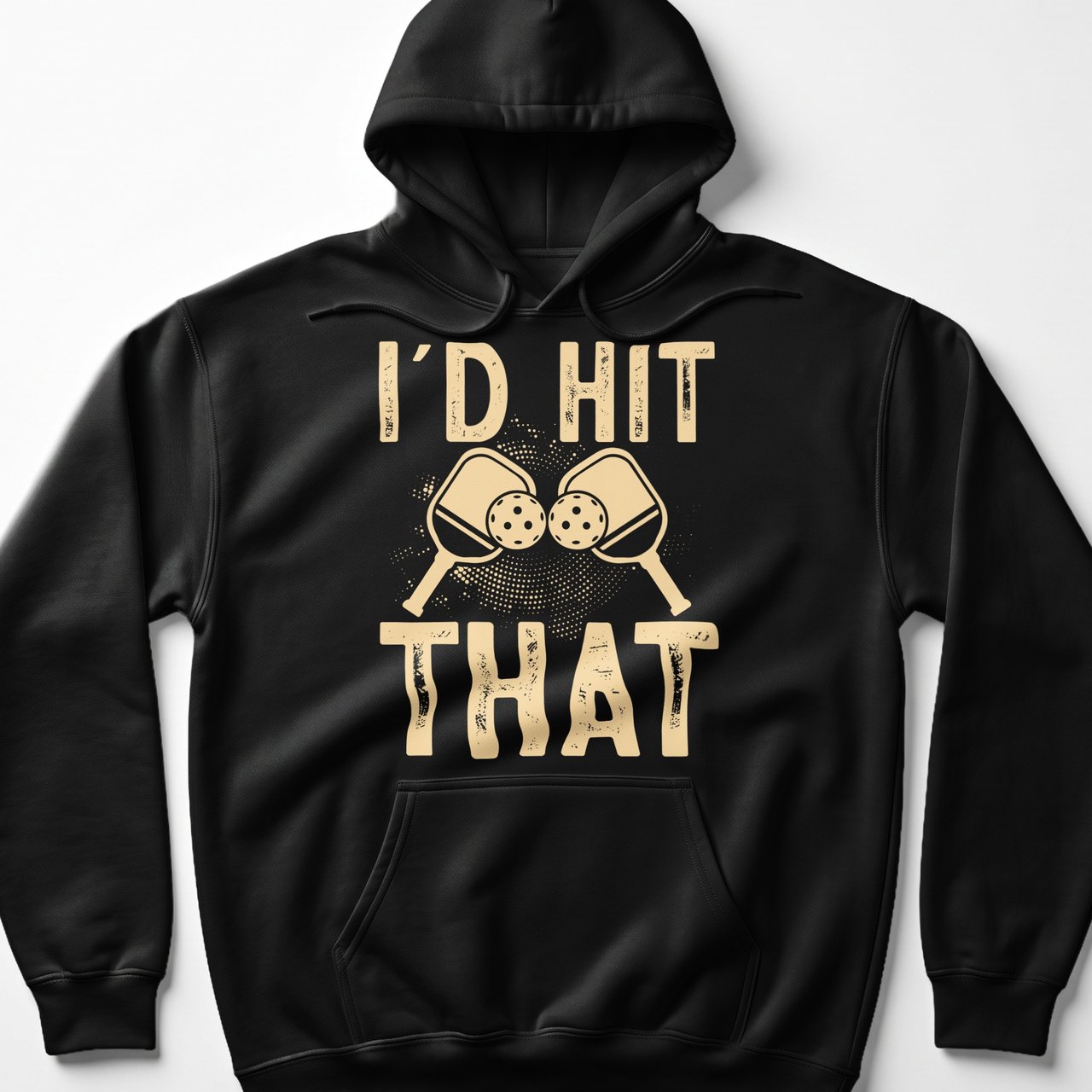 Pickleball Gildan Fleece Hoodie, I'd Hit That Paddle Clink Graphic, Pickleball Court Pullover Sweatshirt