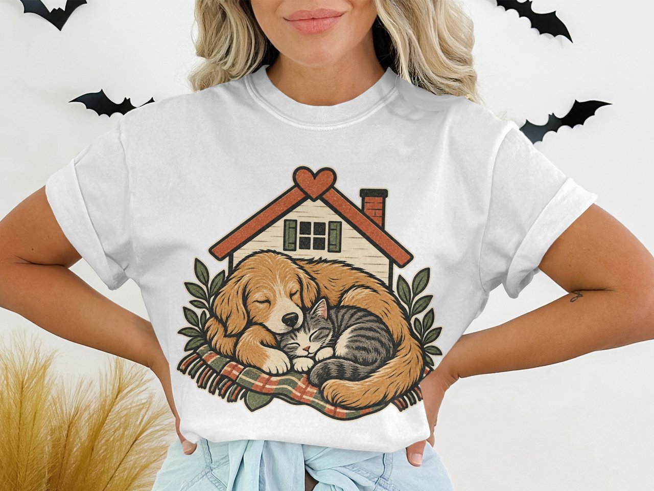 Cozy Dog and Cat Cuddle Tee