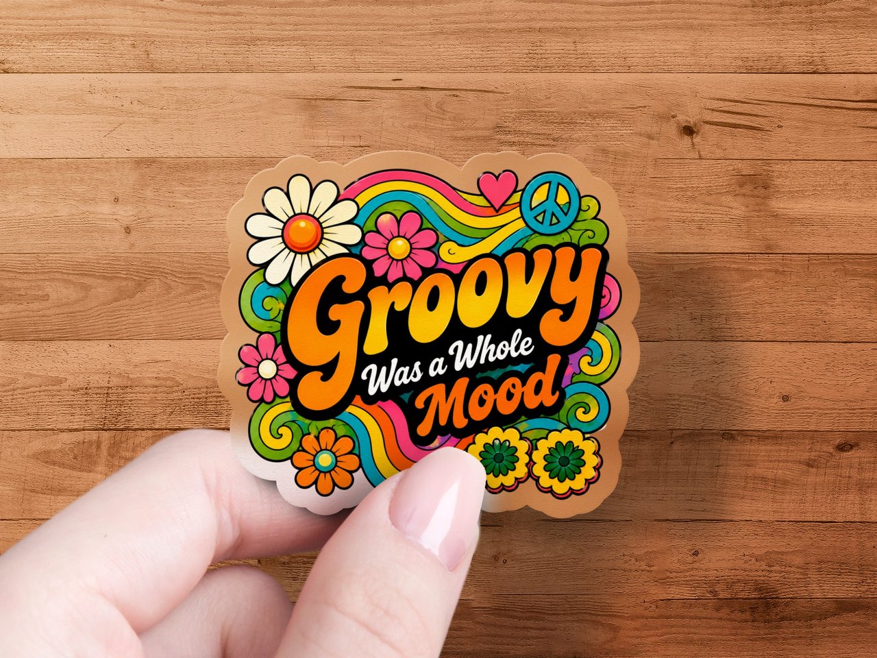Groovy Was a Whole Mood Sticker
