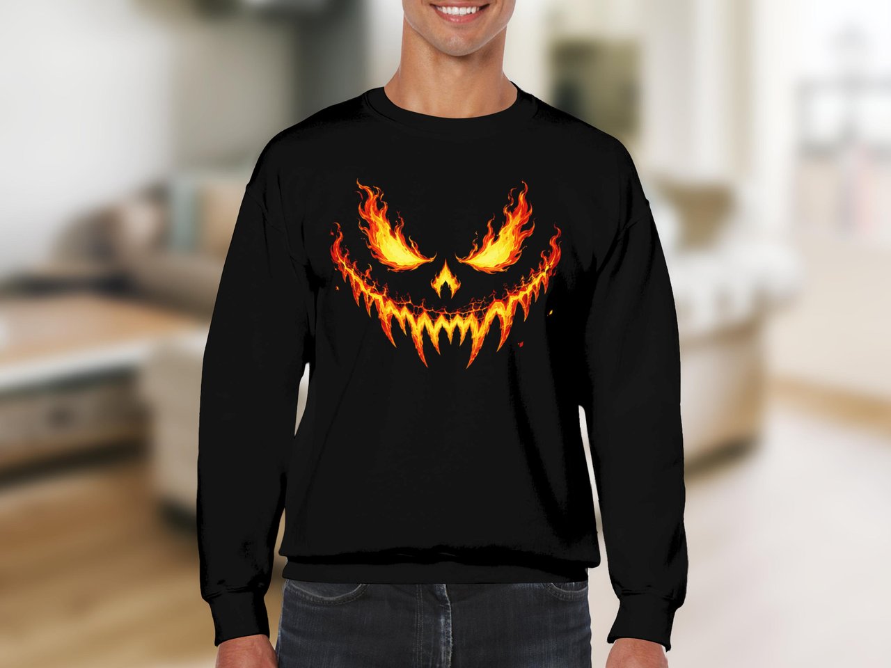 Flaming Evil Grin Sweatshirt