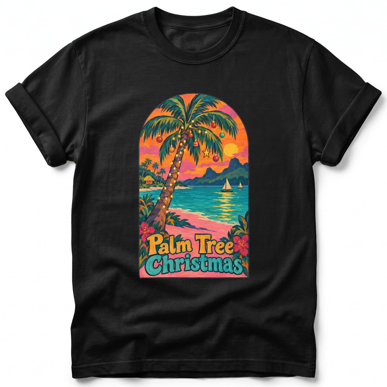 Palm Tree Christmas ~ Comfort Colors Premium Tee