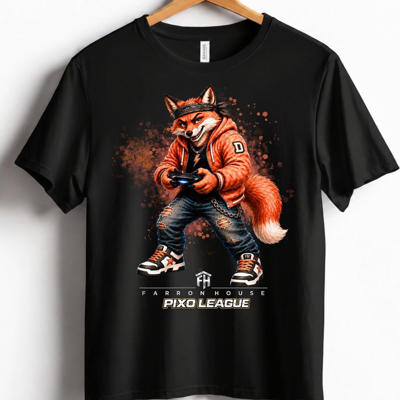 Fox Gamer Shirt for Boys, Funny Virtual Reality Gaming Tee, Kids Birthday Gift, Pixo League by Farron House