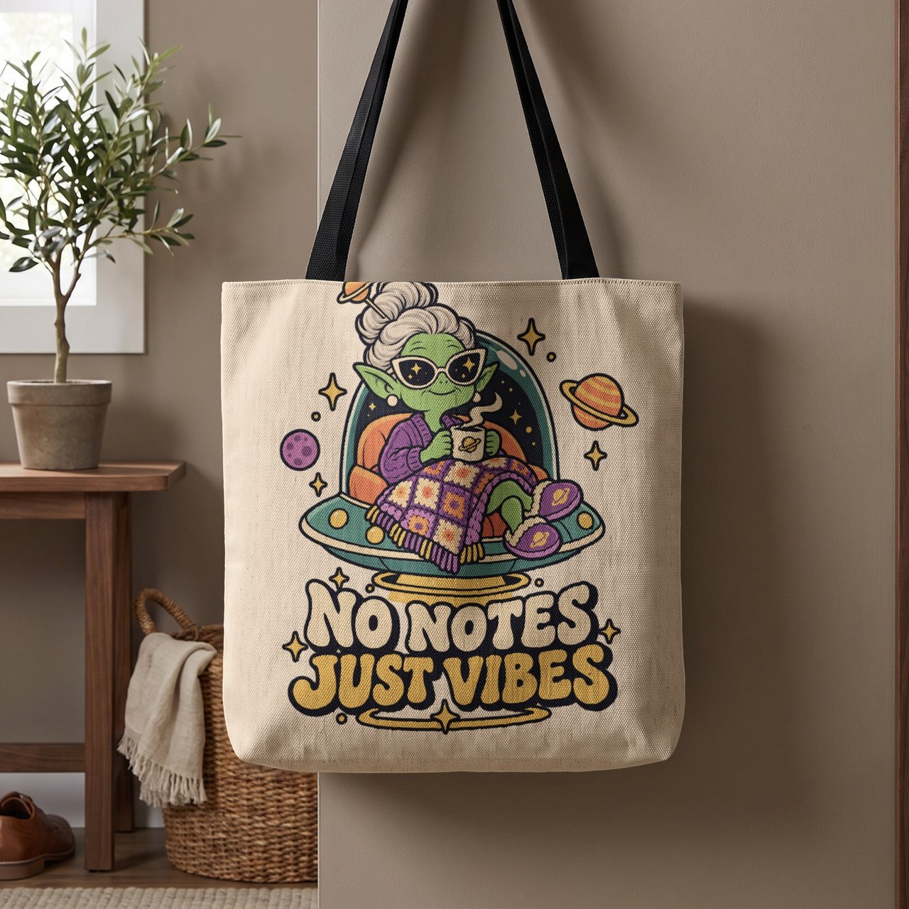No Notes Just Vibes Tote Bag