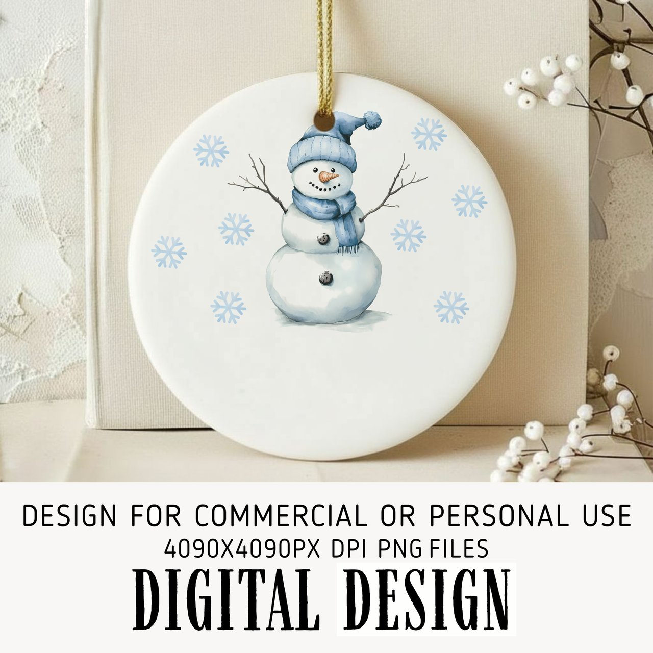Baby First Christmas Snowman Digital