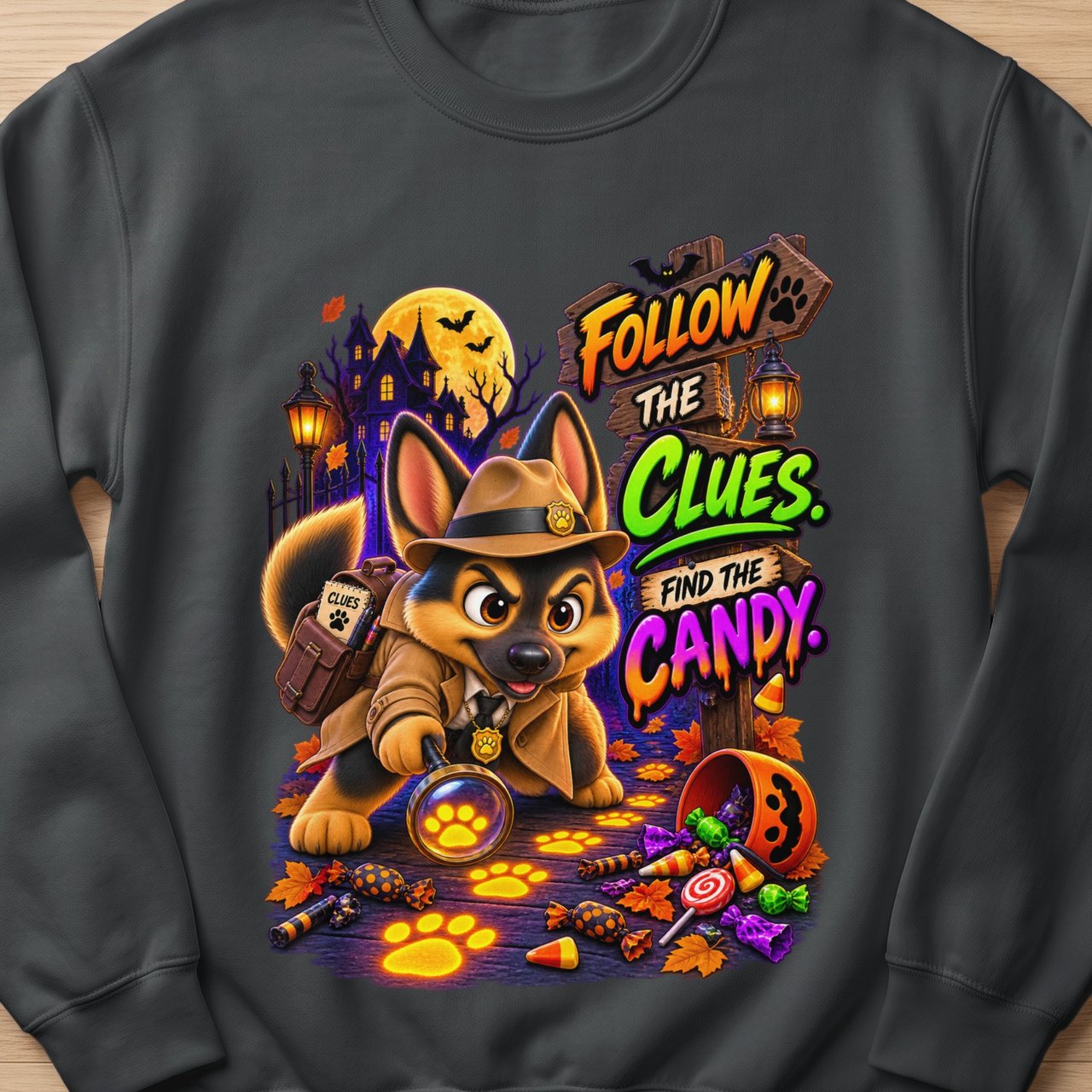 Detective Chase the Dog Halloween Sweatshirt