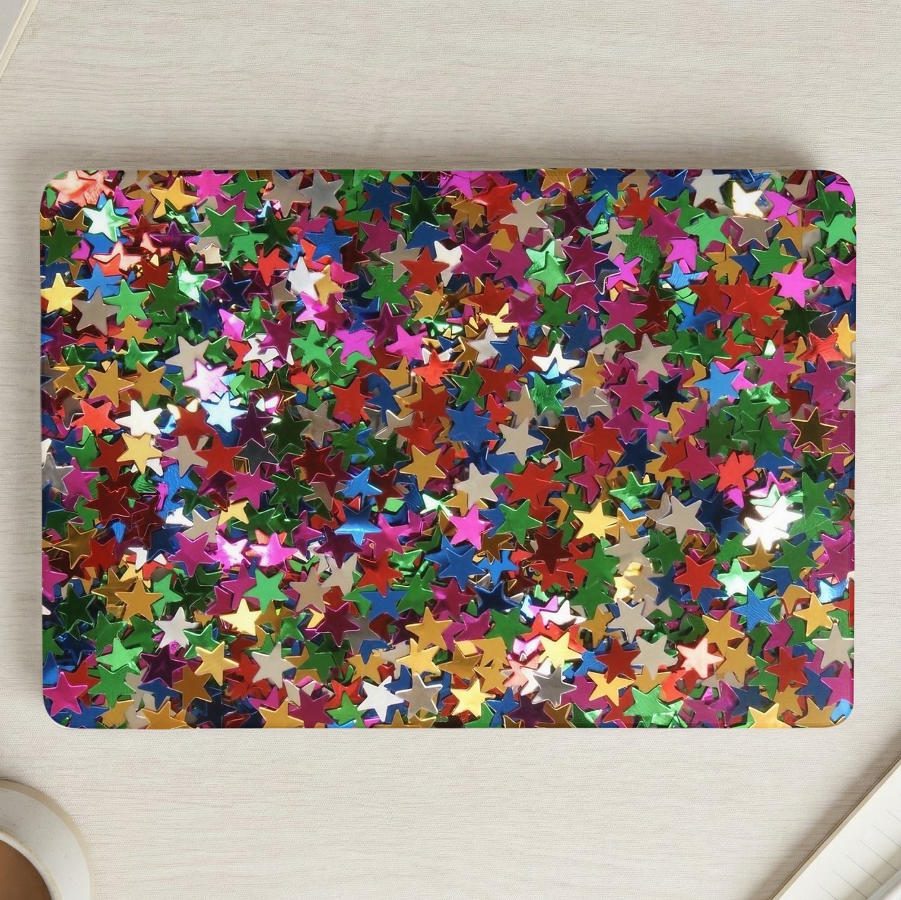 Rainbow Star Confetti MacBook Case