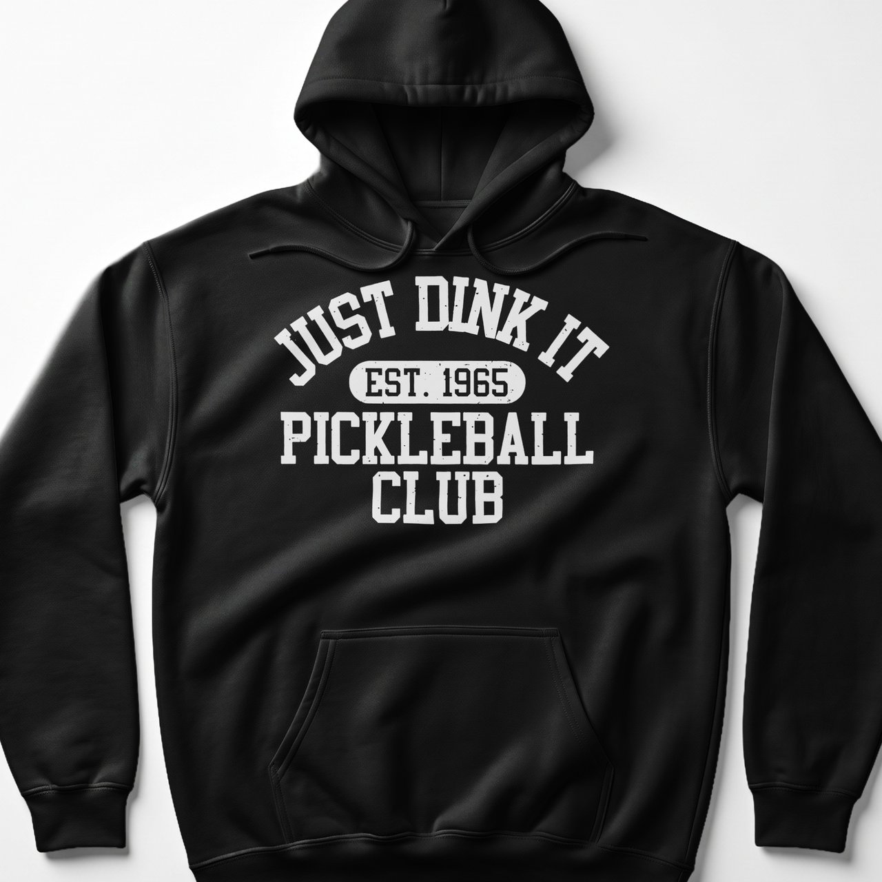 Pickleball Gildan Fleece Hoodie, Just Dink It (Est. 1965) Pickleball Club, Warm Winter Court Pullover