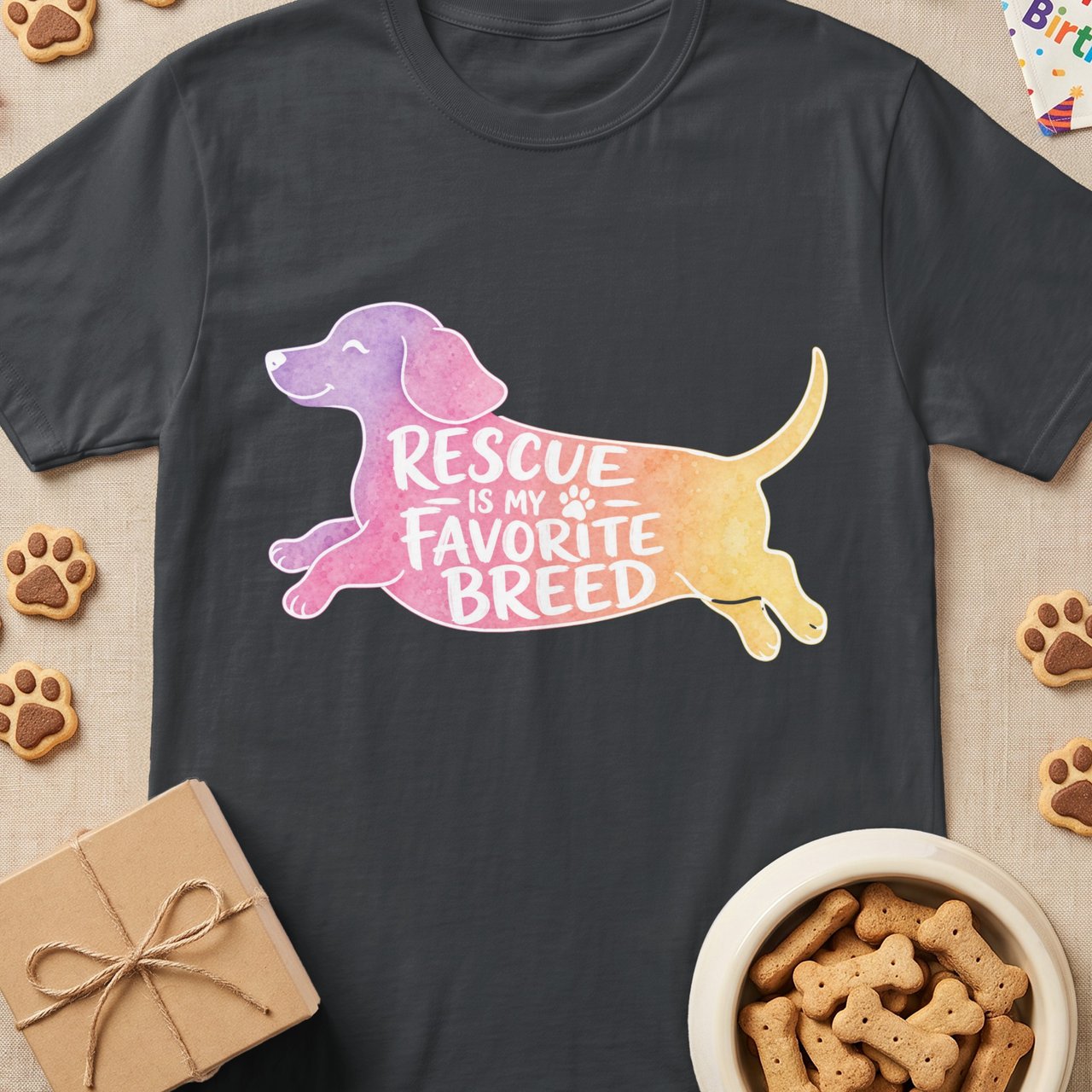 Rescue Is My Favorite Breed Dachshund Tee